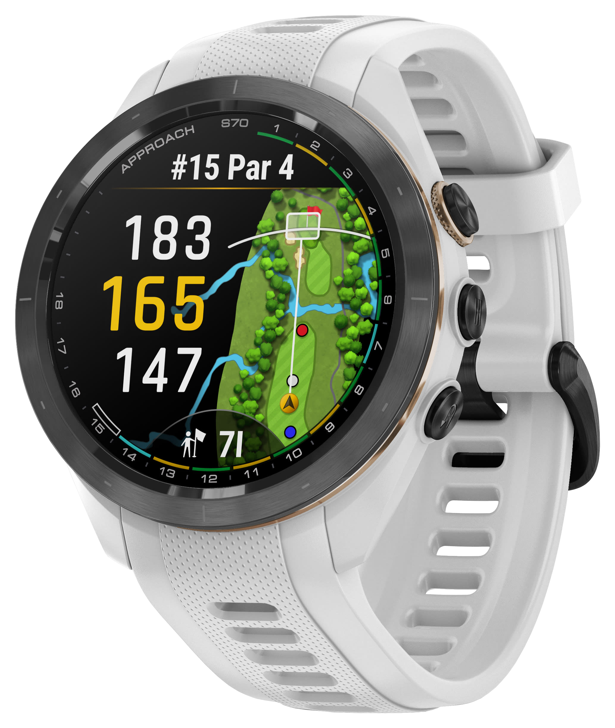 Garmin Approach S70 GPS Golf Smartwatch - White - 42mm - Garmin