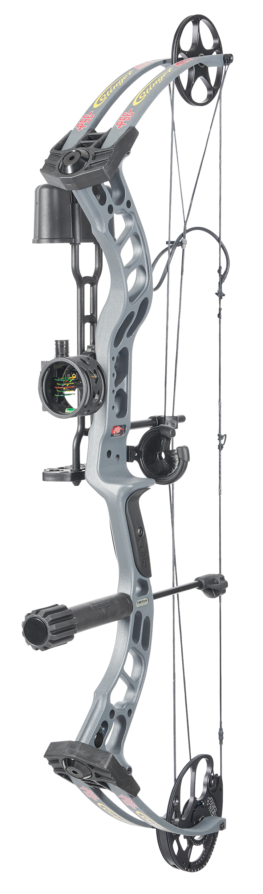 PSE Archery Stinger ATK RTS Compound Bow Package - 42-70 lbs. - Left Hand - Charcoal - PSE Archery