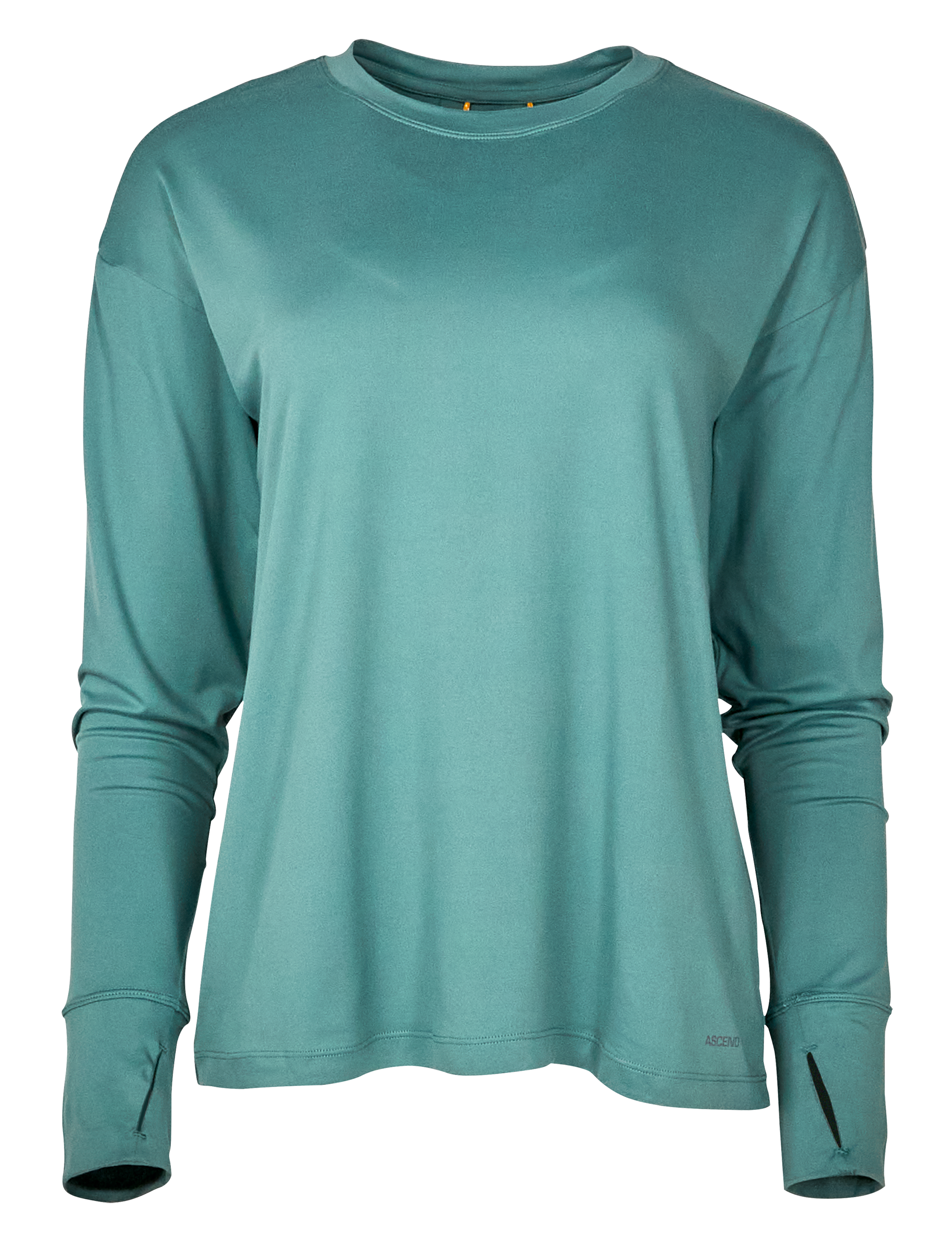 Image of Ascend Evolve Performance Crew Long-Sleeve Shirt for Ladies - Sagebrush Green - XS