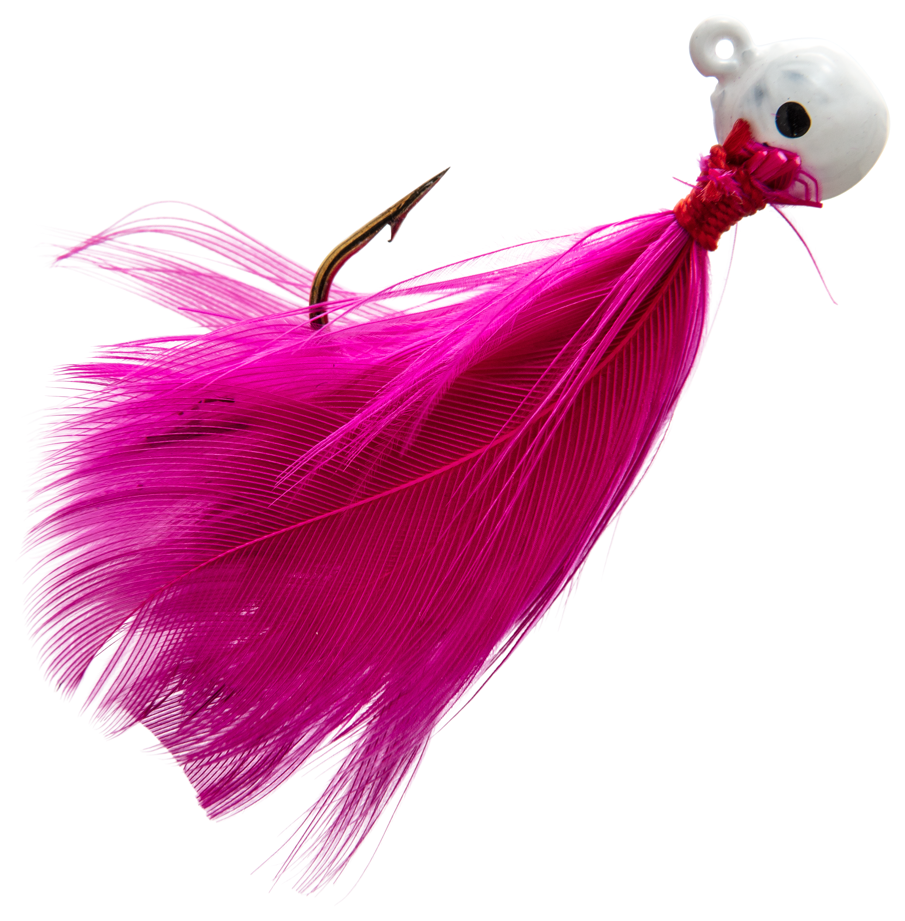 Custom Jigs and Spins Flu Flu Jig - 1/16 oz - White/Pink