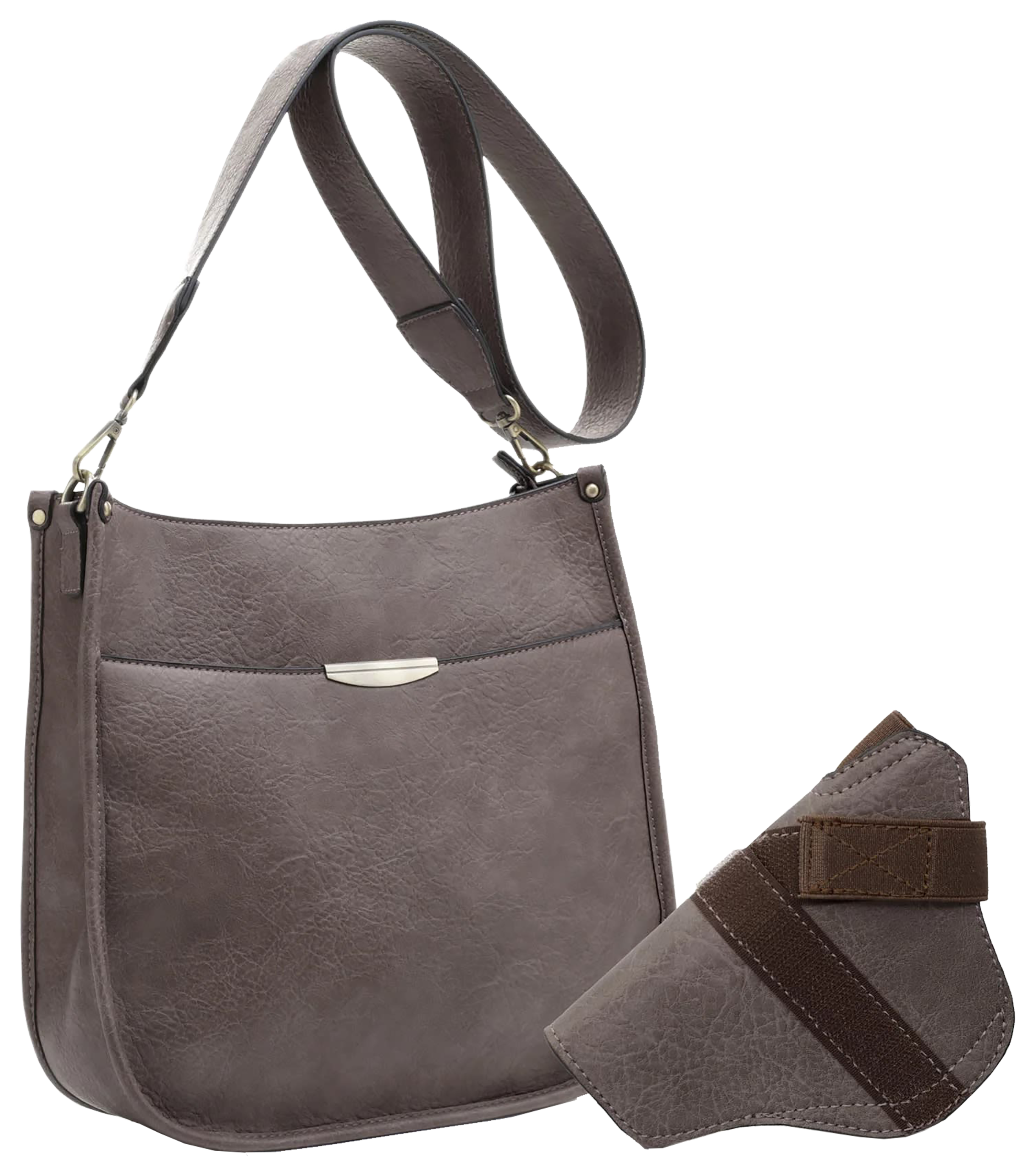 Jessie &James Handbags Ava Concealed Lock-and-Key Crossbody Bag - Gray - Jessie & James Handbags