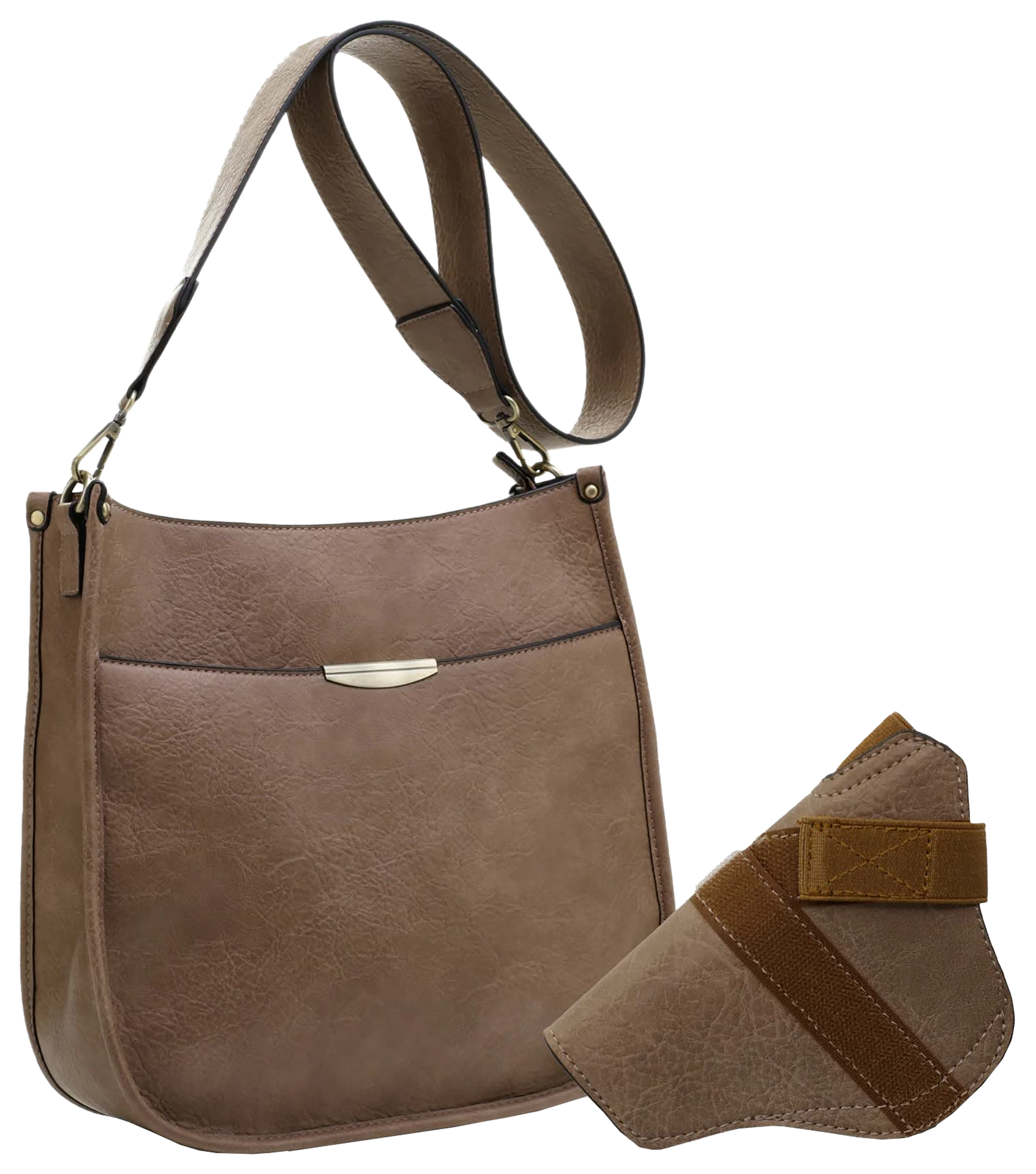 Jessie &James Handbags Ava Concealed Lock-and-Key Crossbody Bag - Taupe - Jessie & James Handbags