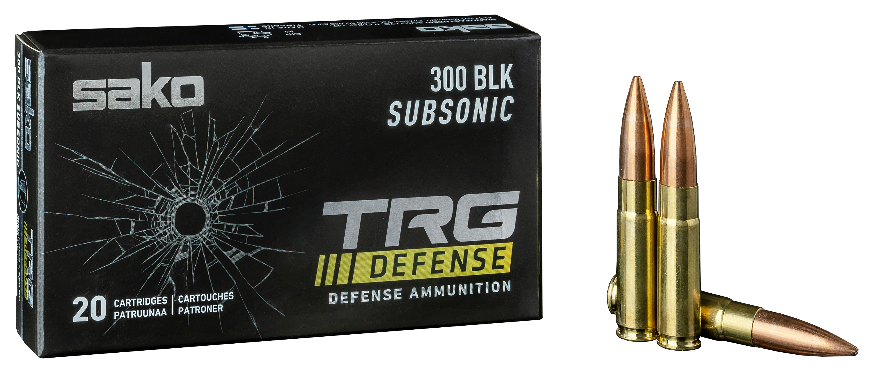 Sako TRG Defense .300 AAC Blackout 220 Grain Centerfire Rifle Ammo - Sako