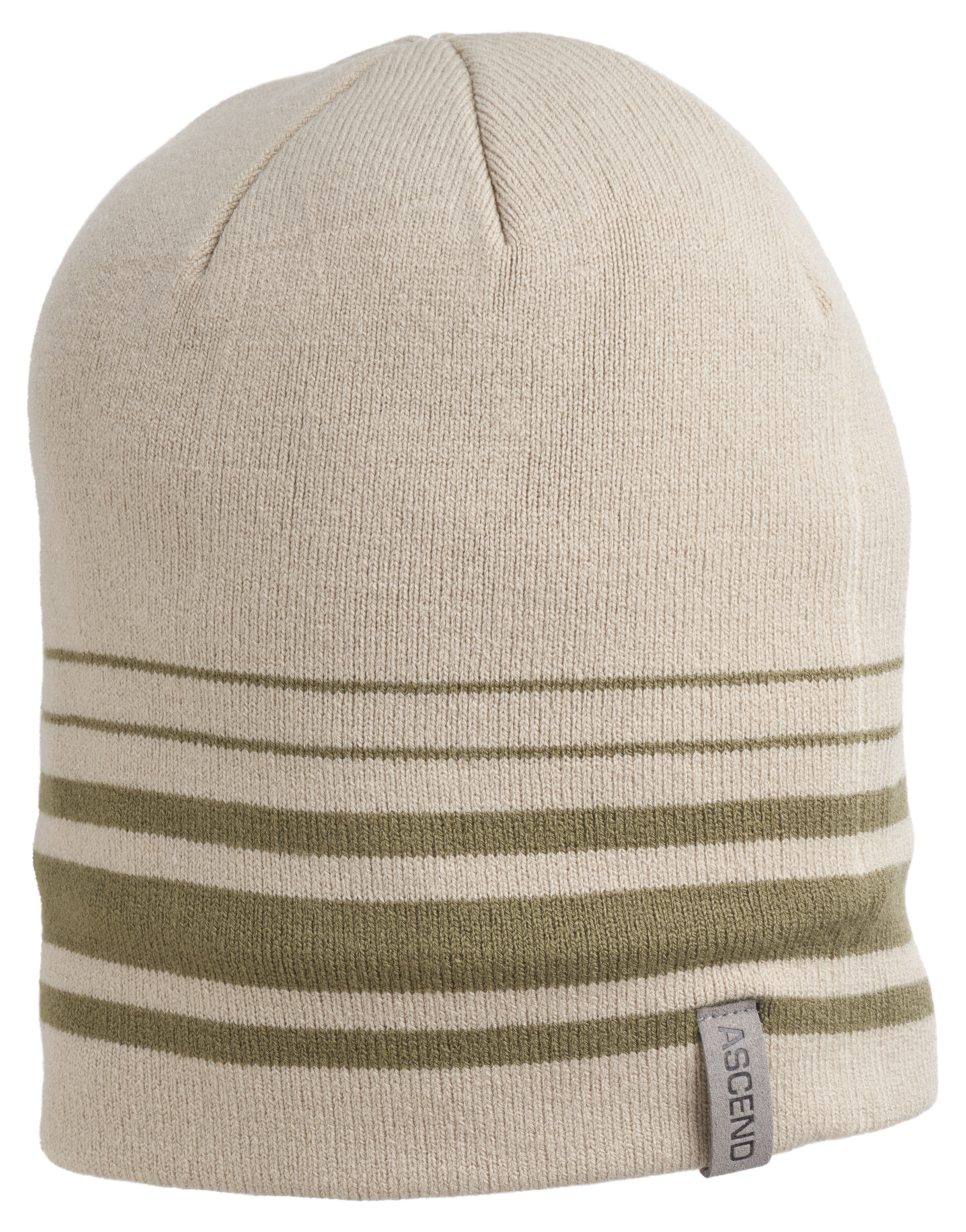 Ascend Striped Beanie - Abbey Stone