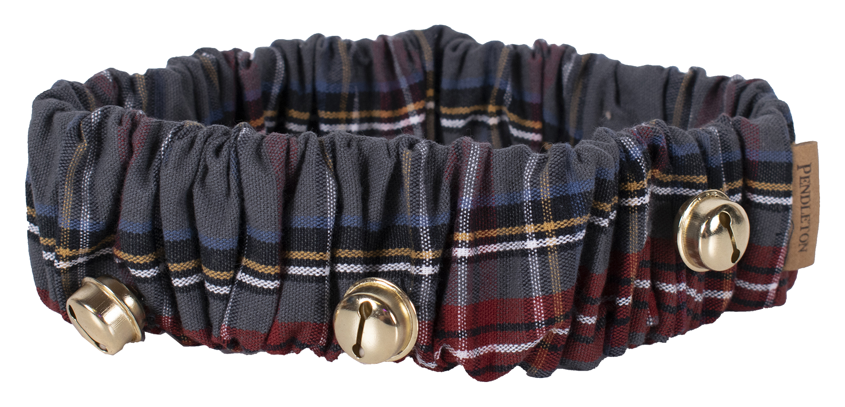 Pendleton Pet Plaid Jingle Dog Collar - Grey Stewart - L - 19' - 23' - Pendleton Pet