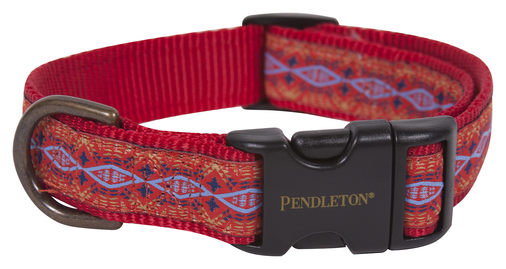 Pendleton Pet Diamond River Dog Collar - Scarlet - S - Pendleton Pet