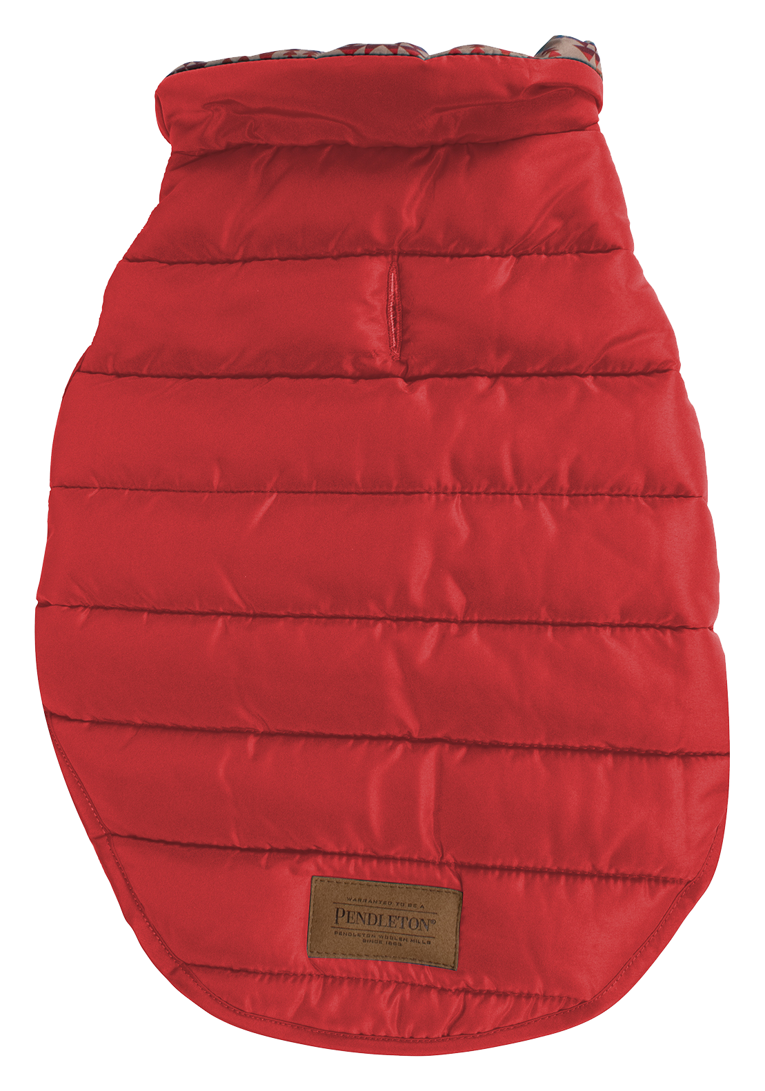 Pendleton Pet Pilot Rock Puffer Dog Coat - Pilot Rock Red - S - 17″-22.5″ - Pendleton Pet