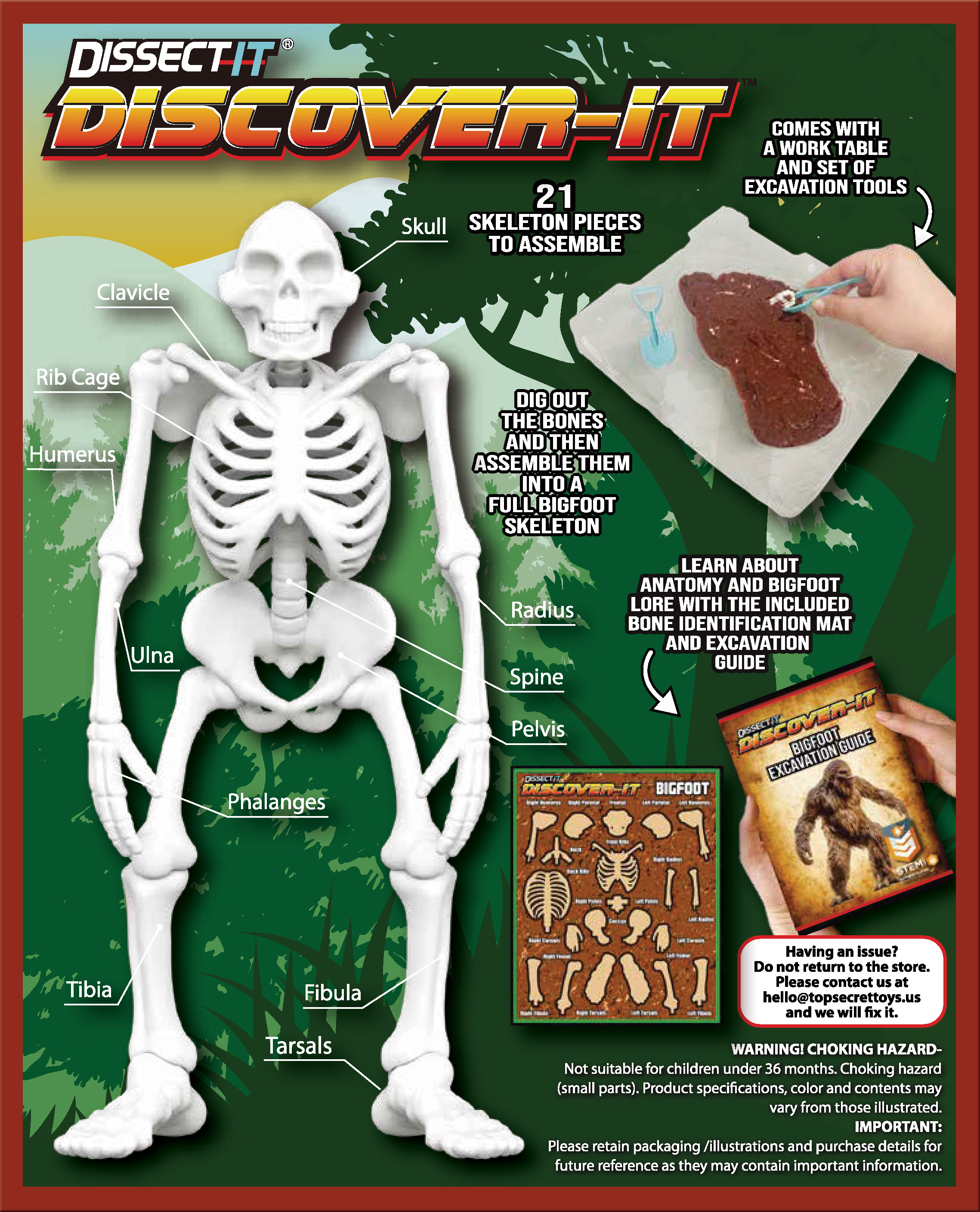 Top Secret Toys Discover-It Bigfoot Dig