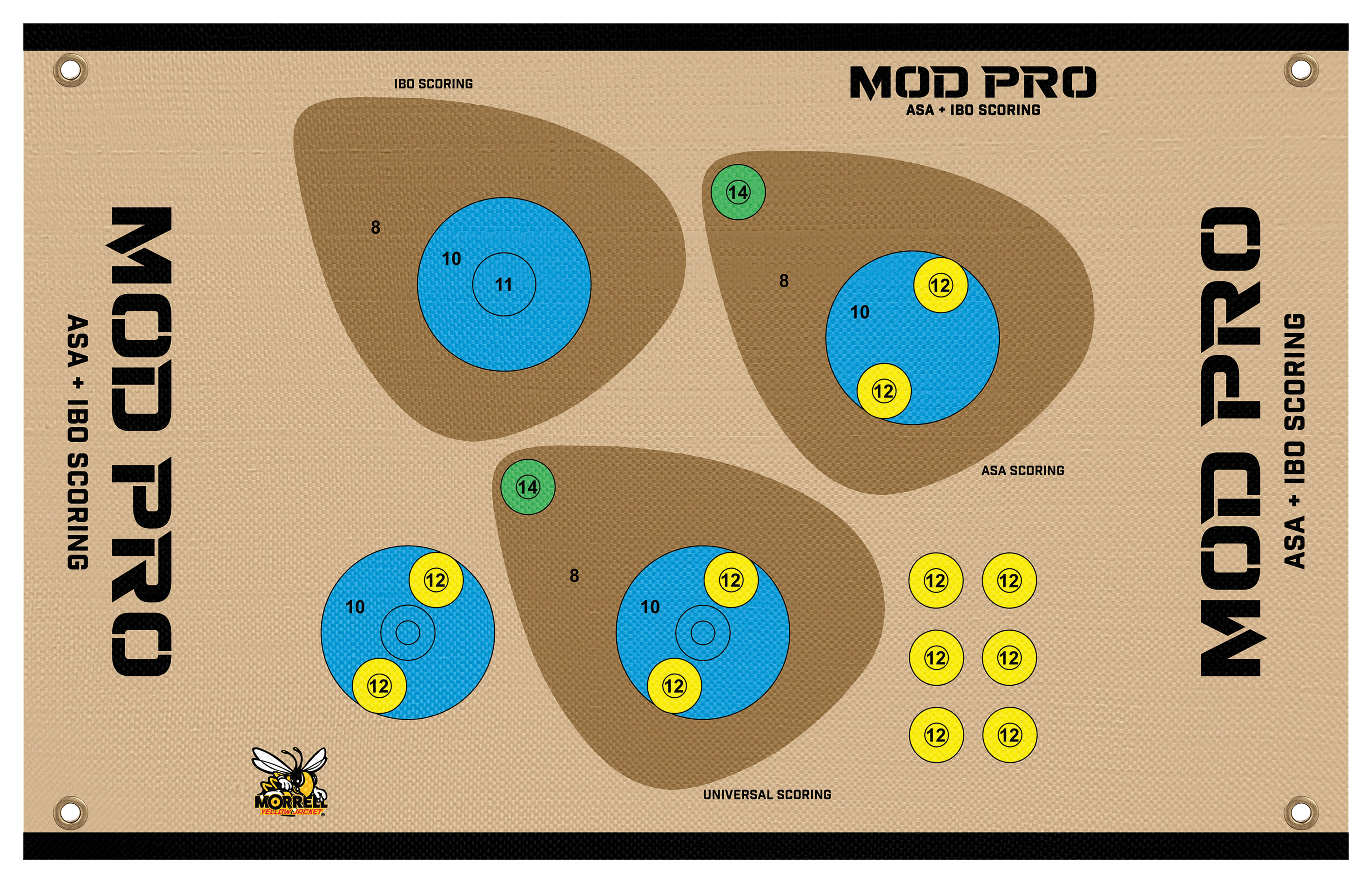 Morrell Yellow Jacket MOD Pro Archery Target ASA and IBO Scoring Face Wrap - Morrell