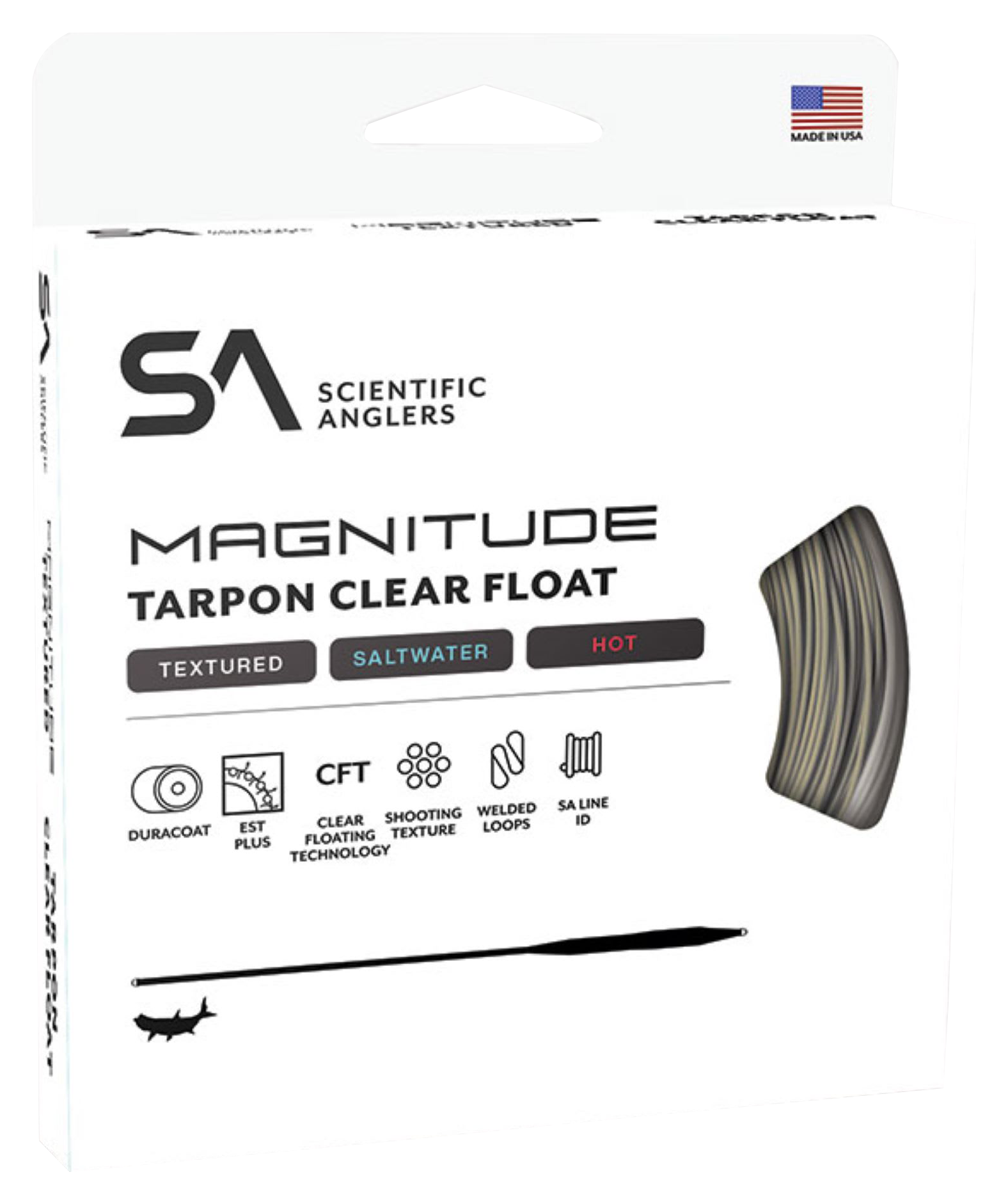 Scientific Anglers Magnitude Textured Tarpon Fly Line - Sand/Clear - 100' - Line Weight 11 - Scientific Anglers