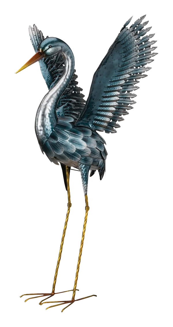 Image of Regal Art &Gift Seablue Crane Down Position Yard Decor
