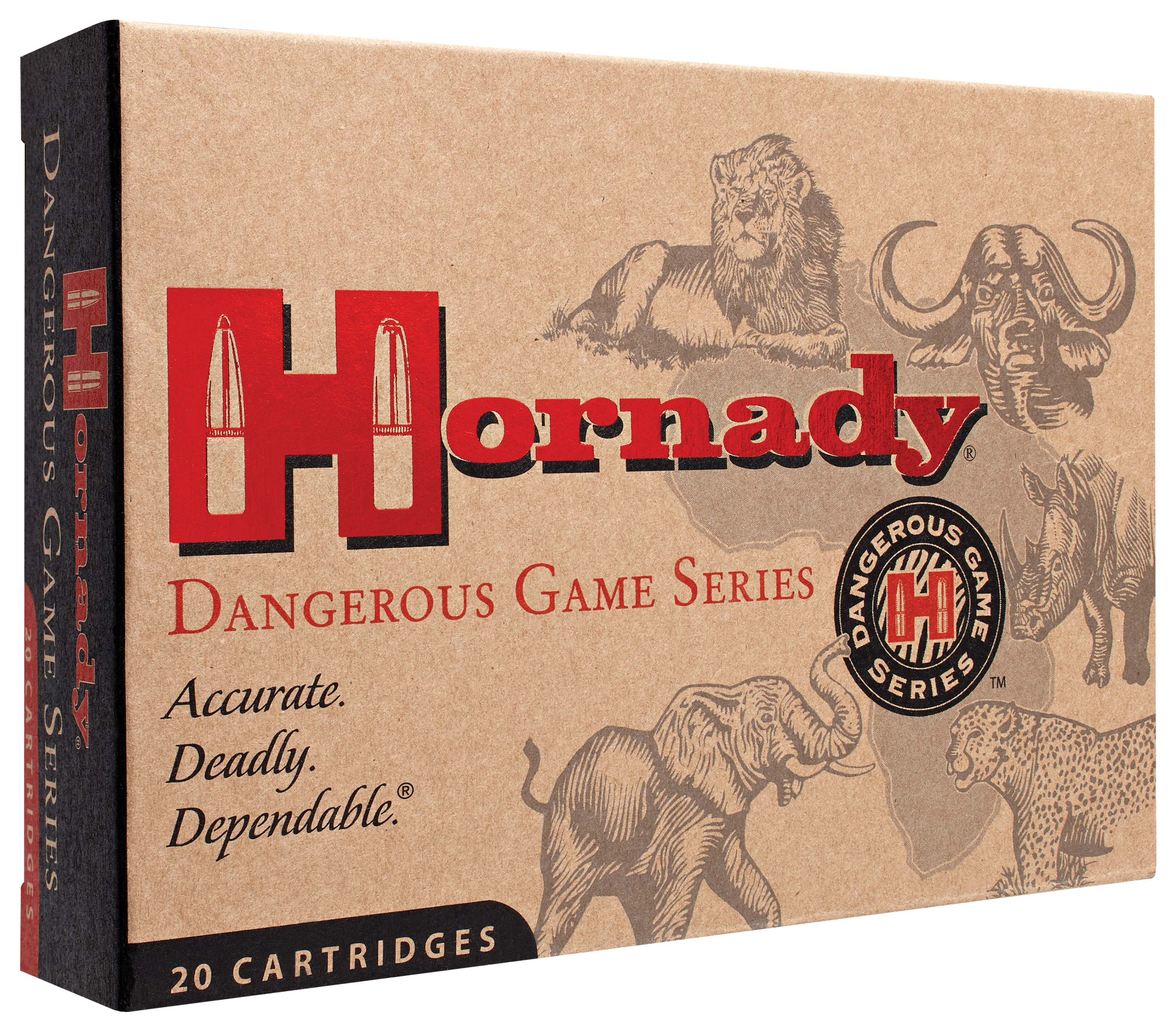 Image of Hornady Dangerous Game Series .375 H&ampH Magnum 300 Grain DGX Bonded Centerfire Rifle Ammo