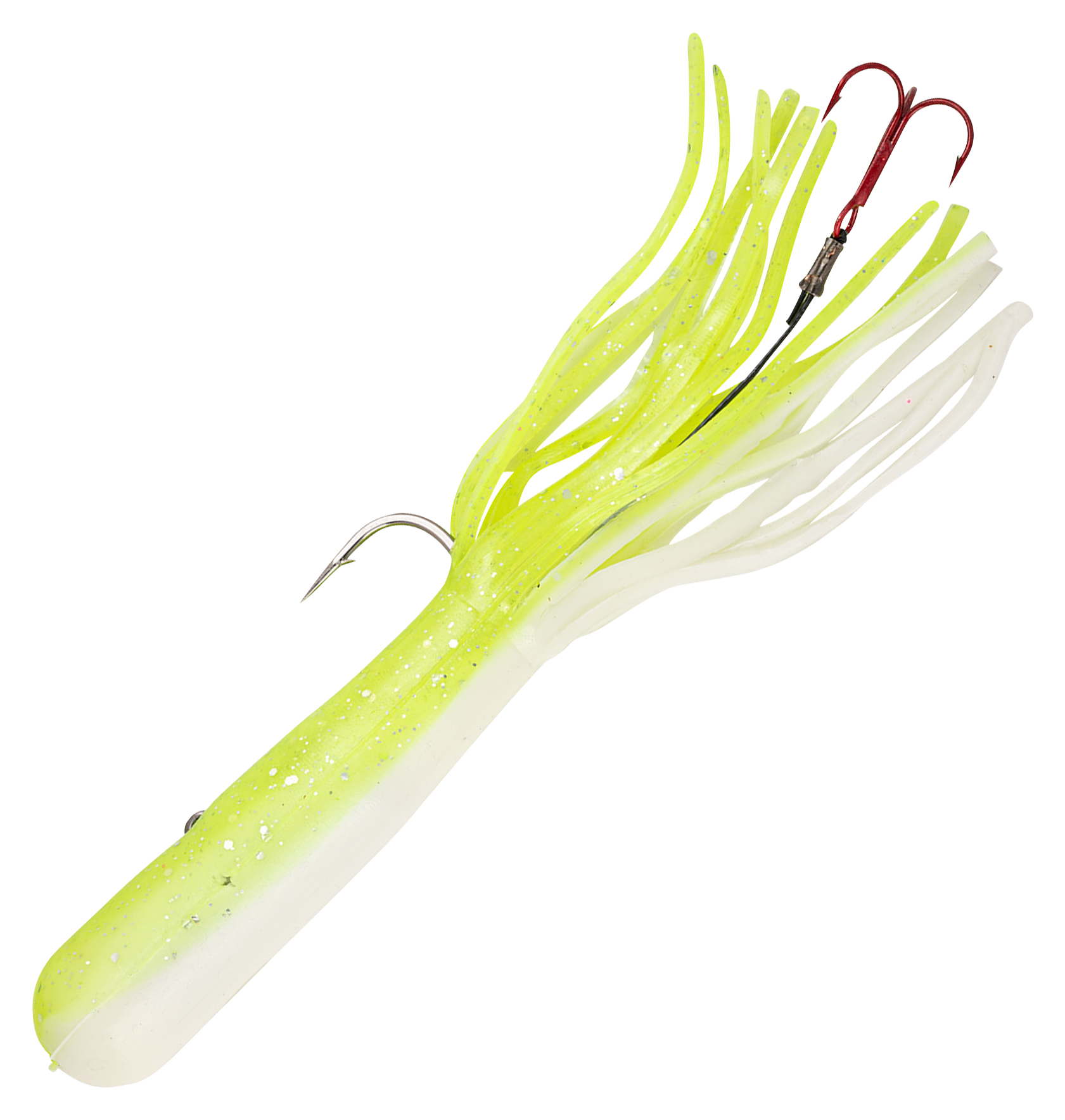 Image of Northland Fishing Tackle Level Head Predator Tube Jig - 4″ - Chartreuse &White