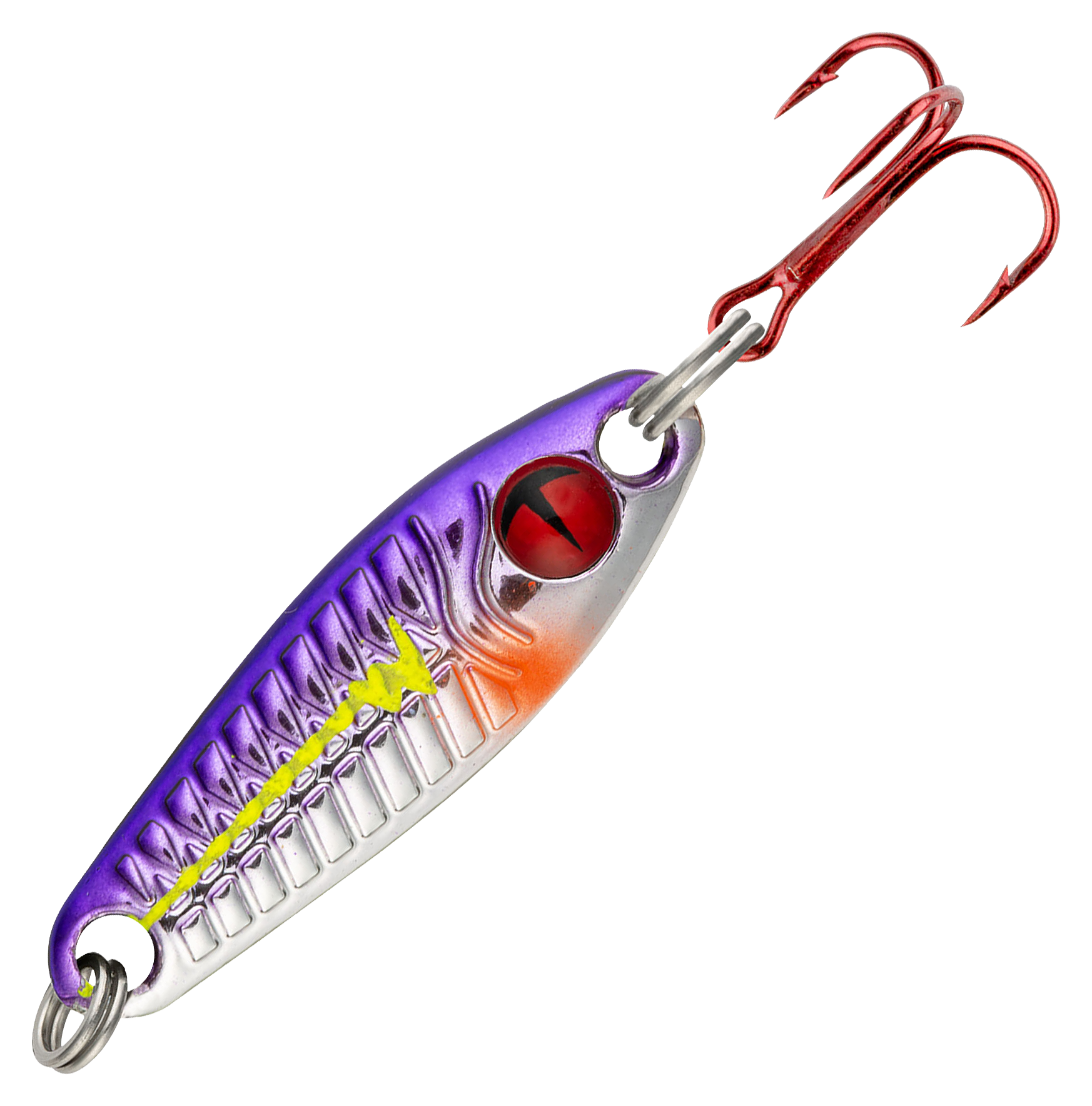 Image of Northland Fishing Tackle Tungsten Buck-Shot Rattle Spoon - Purple Racecar - 7/8″, 1/8 oz.