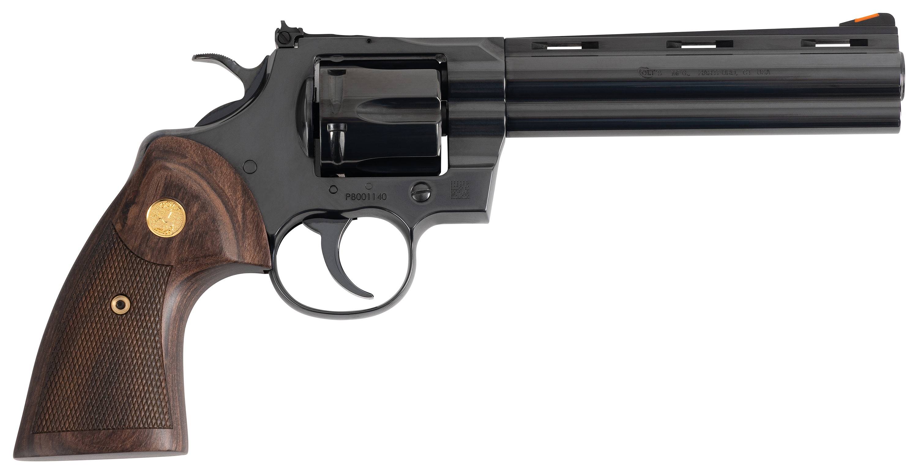Colt Blued Python 6 DASA Revolver with Target Walnut Grips