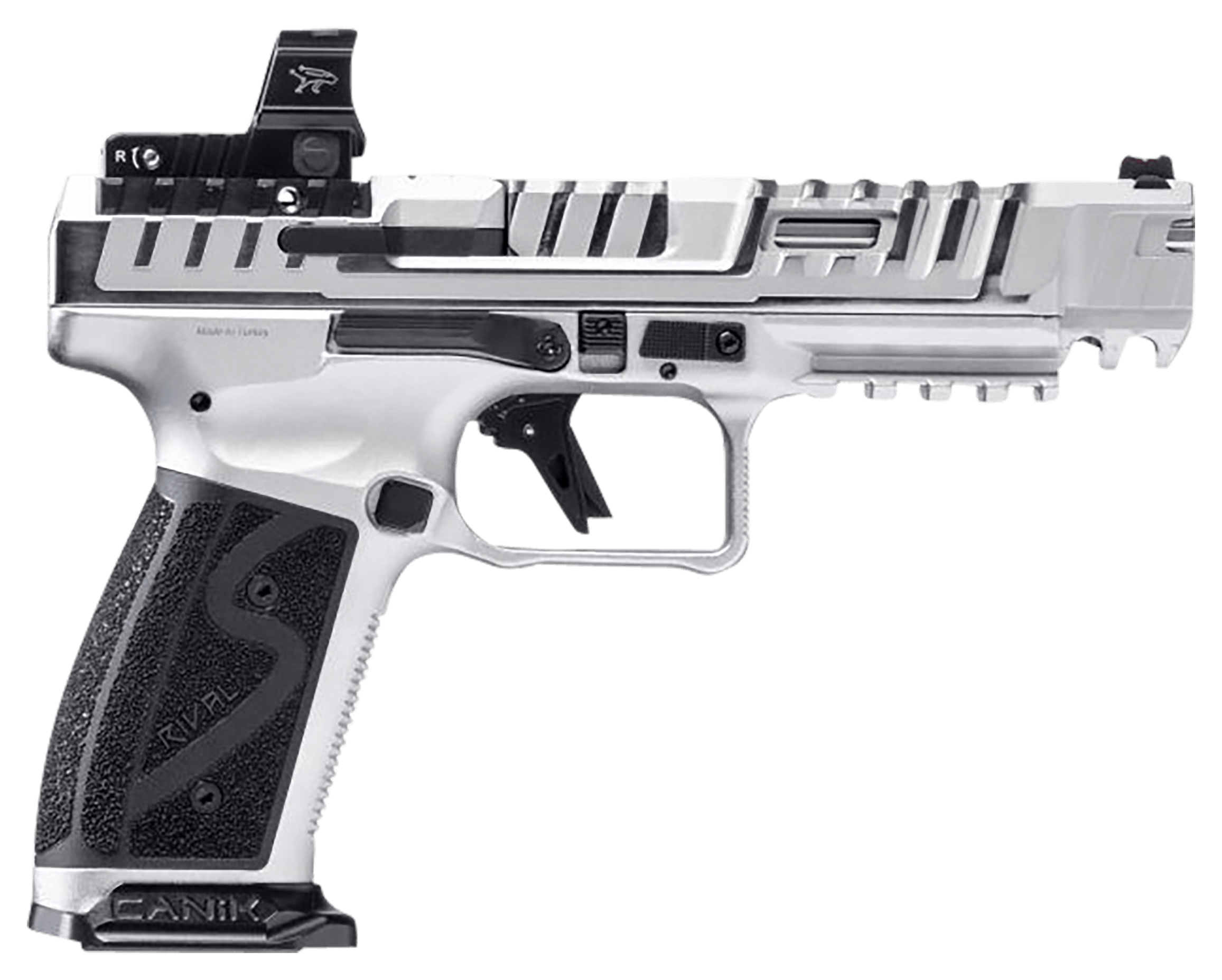 Canik SFx RivalS 9mm SemiAuto Pistol with M02 Optic  9mm  Chrome
