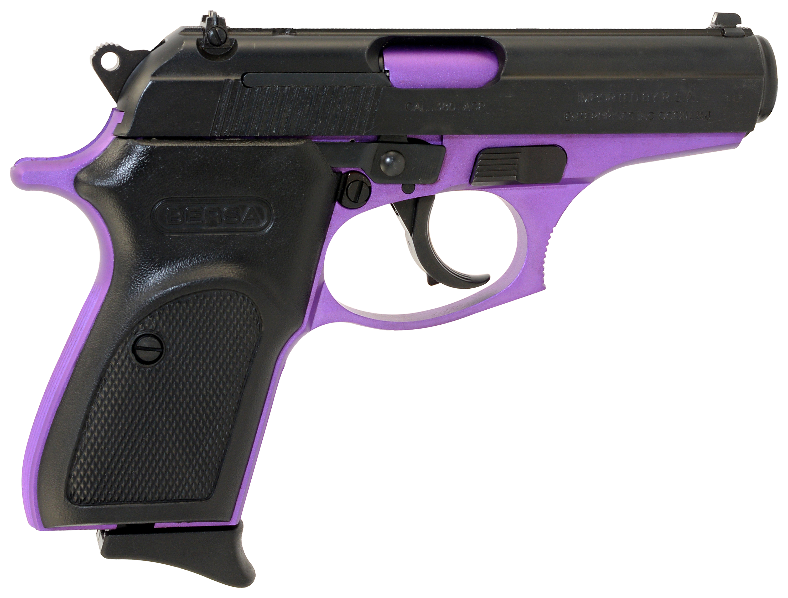 Bersa Thunder 380 SemiAuto Pistol  Black SlidePurple Frame