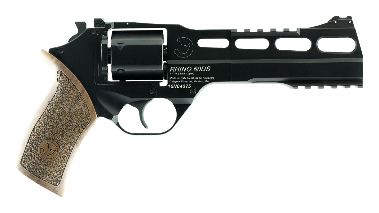 Chiappa Firearms Rhino 60DS DASA Revolver  9mm  Black  Wood