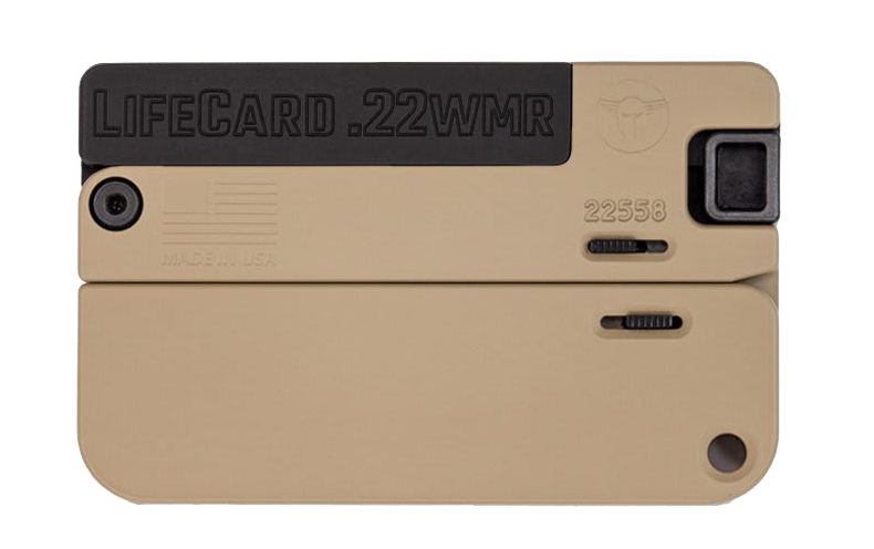 Trailblazer Firearms LifeCard SingleShot Pistol  22 Magnum  Tan
