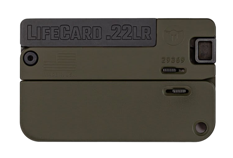 Trailblazer Firearms LifeCard SingleShot Pistol  22 Long Rifle  Olive Drab Green
