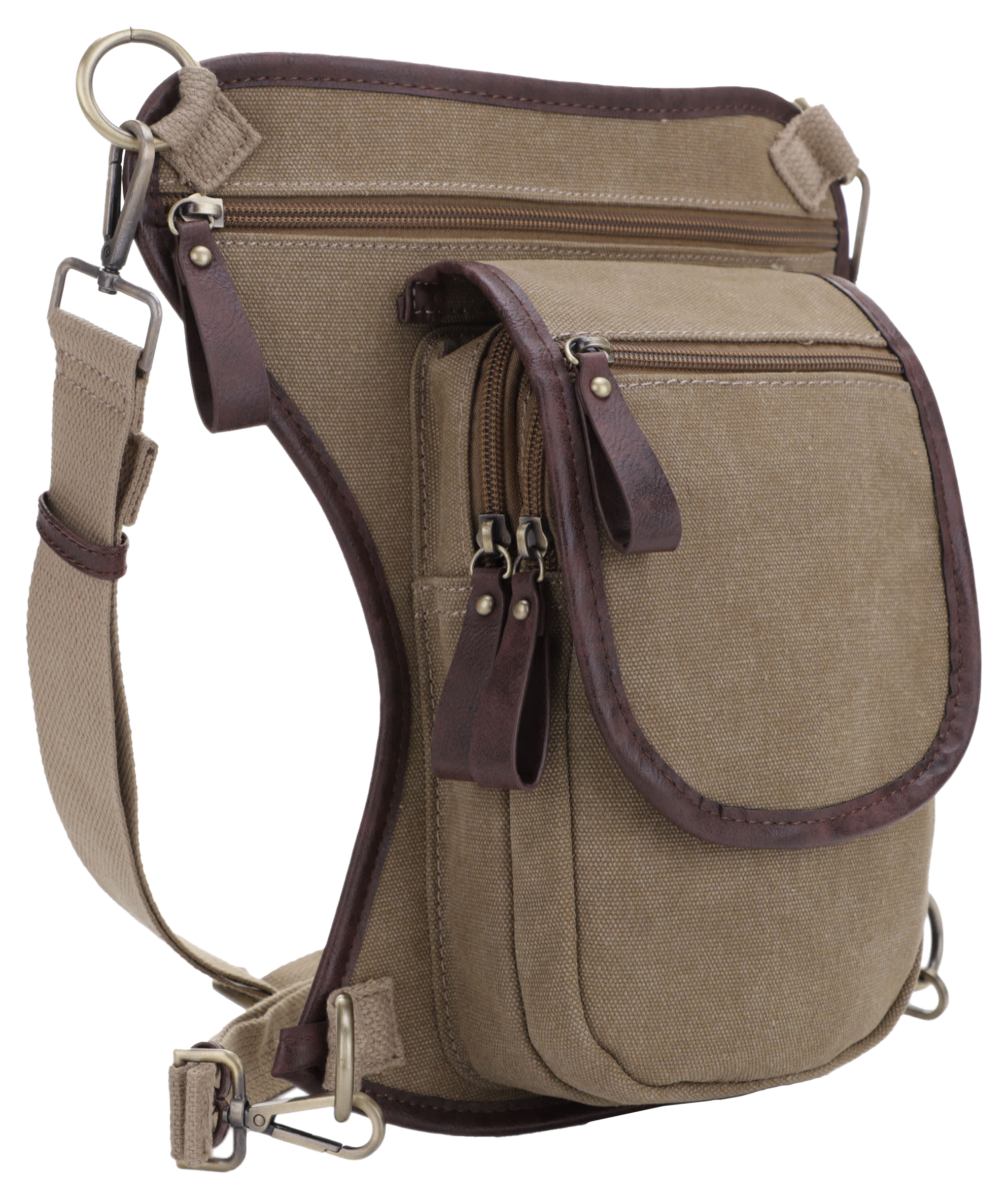 Jessie &James Handbags Cougar Canvas Concealed-Carry Waist and Leg Bag - Khaki - Jessie & James Handbags