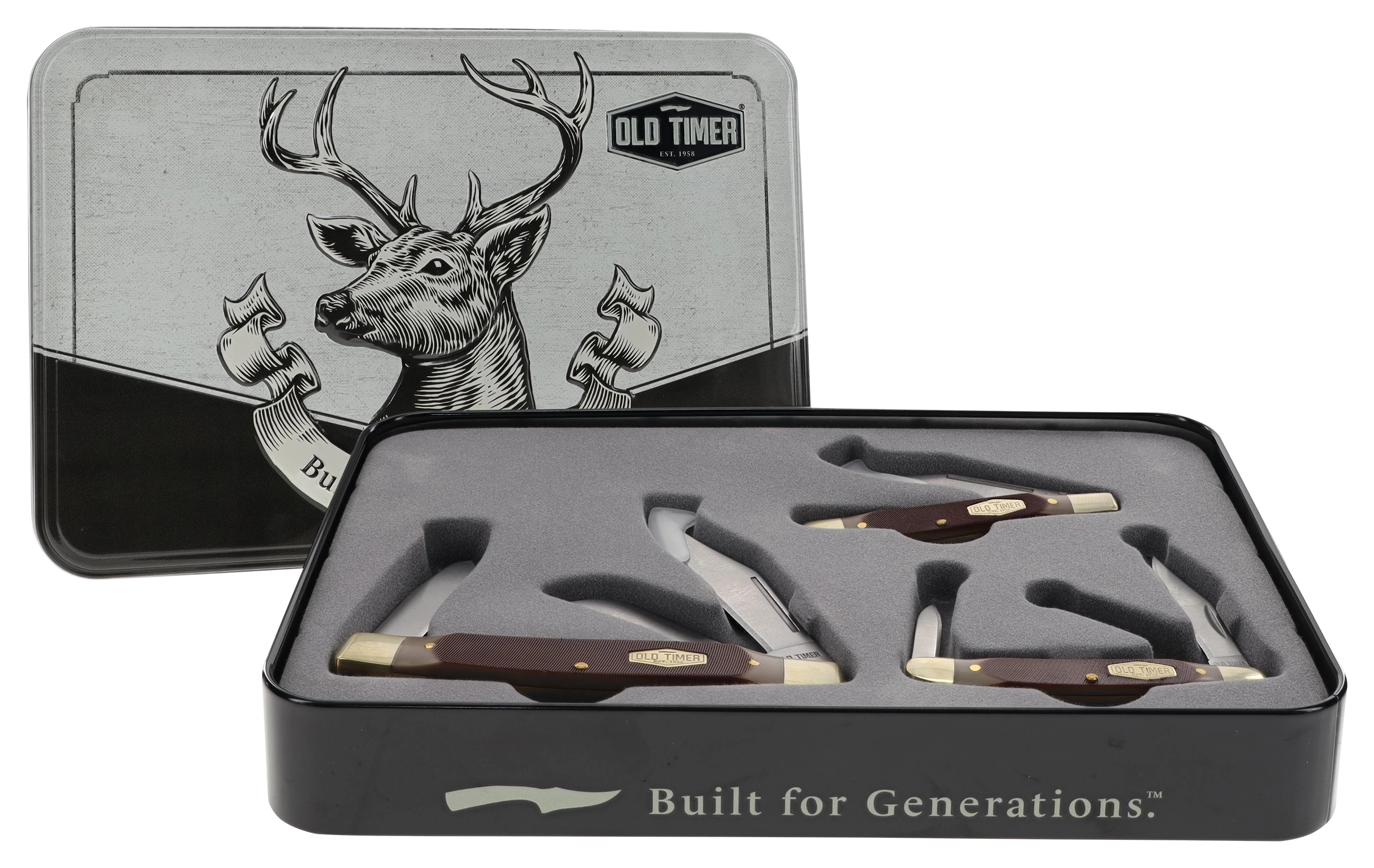 Old Timer 3-Pc. Folding Knife Set with Gift Tin - Old Timer