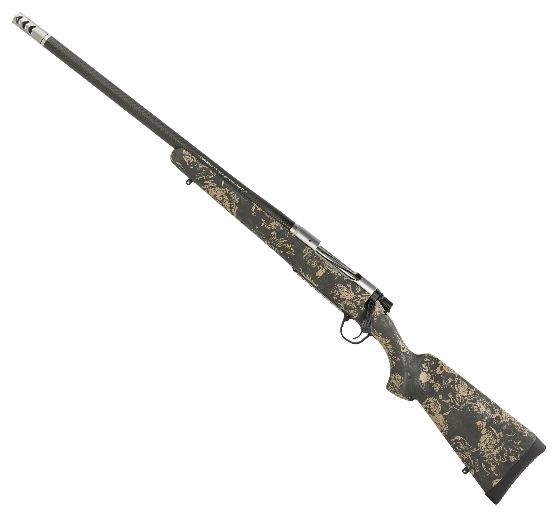Christensen Arms Ridgeline FFT BoltAction Rifle  7mm08 Remington  Stainless Steel  Carbon wGreen and Tan Accents  41