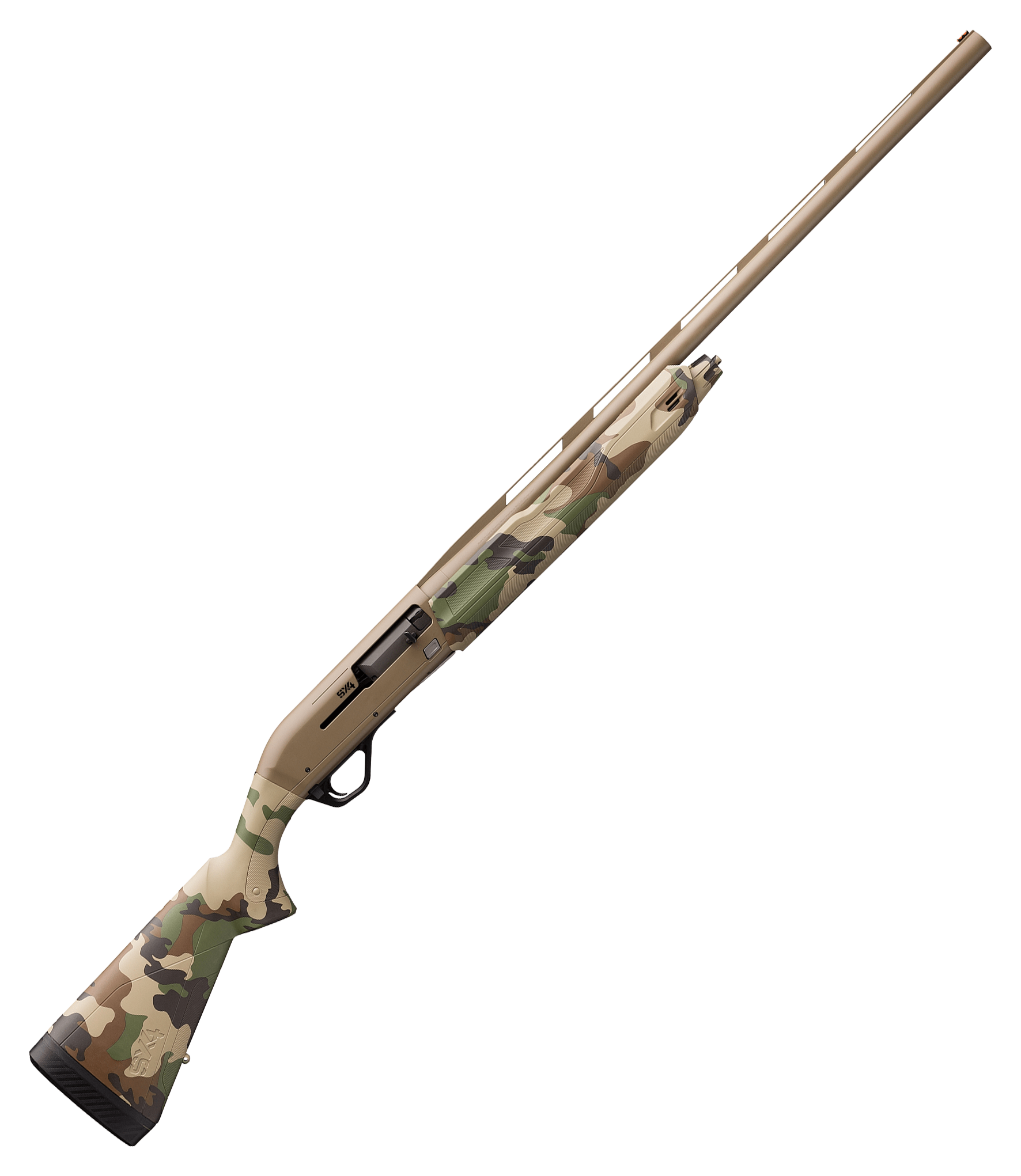 Winchester SX4 Hybrid Hunter SemiAuto Shotgun  20 Gauge  FDE  Woodland Camo  26   3 Chamber  Right