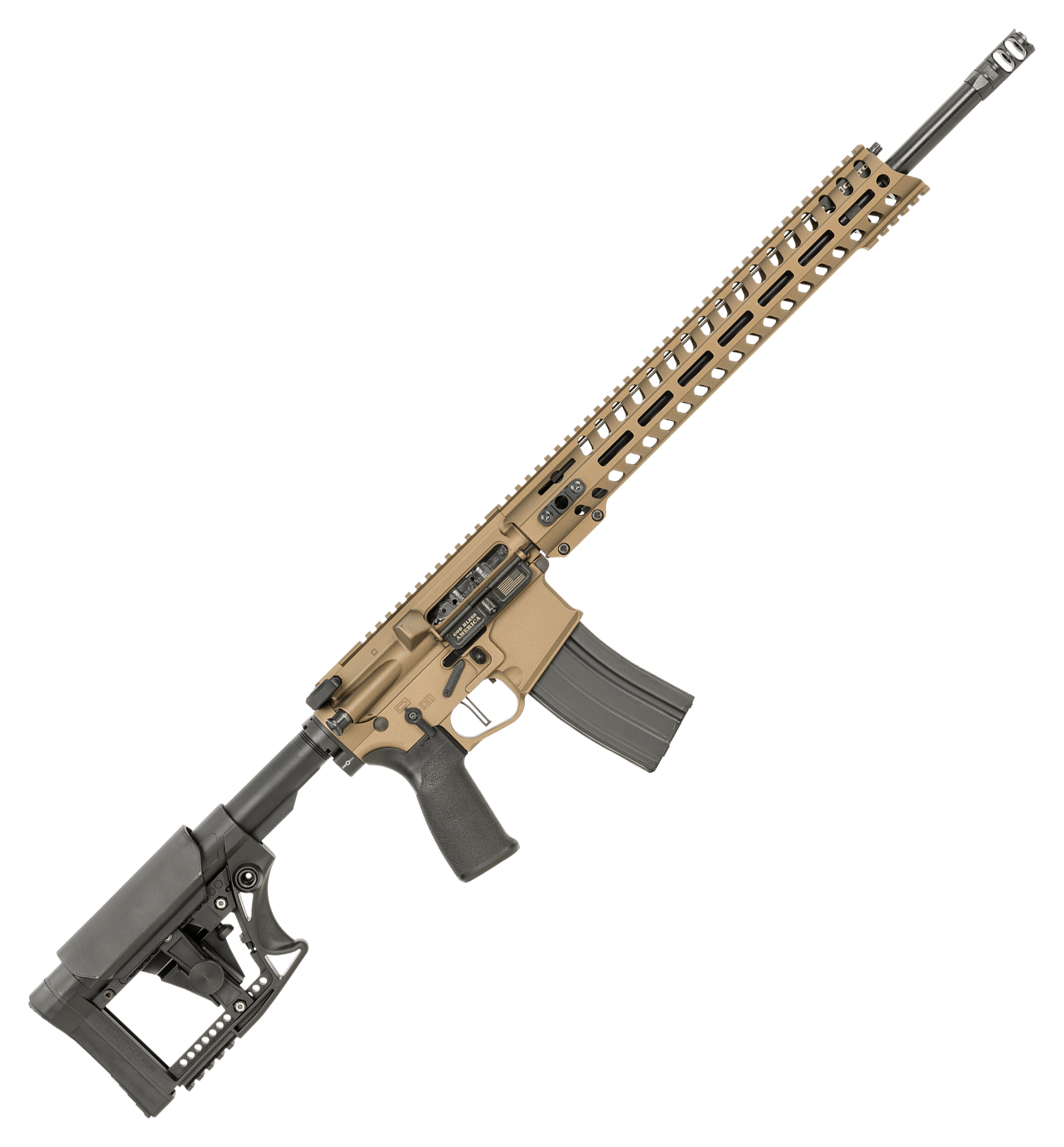 Image of POF USA Renegade+ Semi-Auto Rifle - 6mm ARC - 18.5″ - Ambidextrous - Burnt Bronze Cerakote - Black - 20 + 1