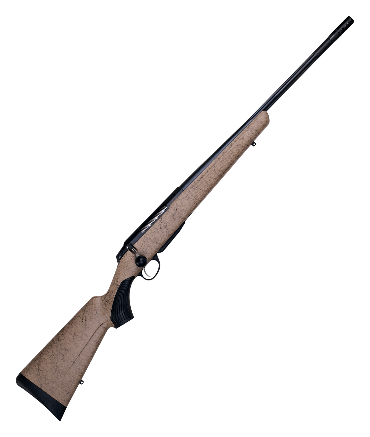 Tikka T3x Lite Roughtech Bolt-Action Rifle - .300 Win Mag - Matte Black - Desert Tan/Black - Tikka