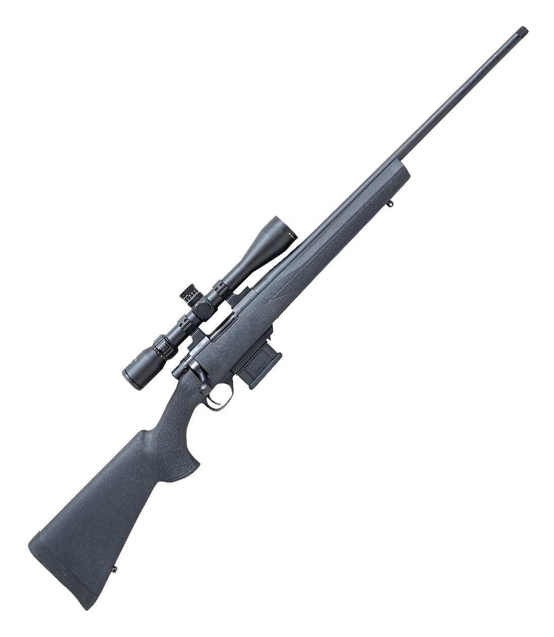 Howa M1500 Mini Action BoltAction Rifle with 412x40mm Scope  22  Black HTI Synthetic Stock