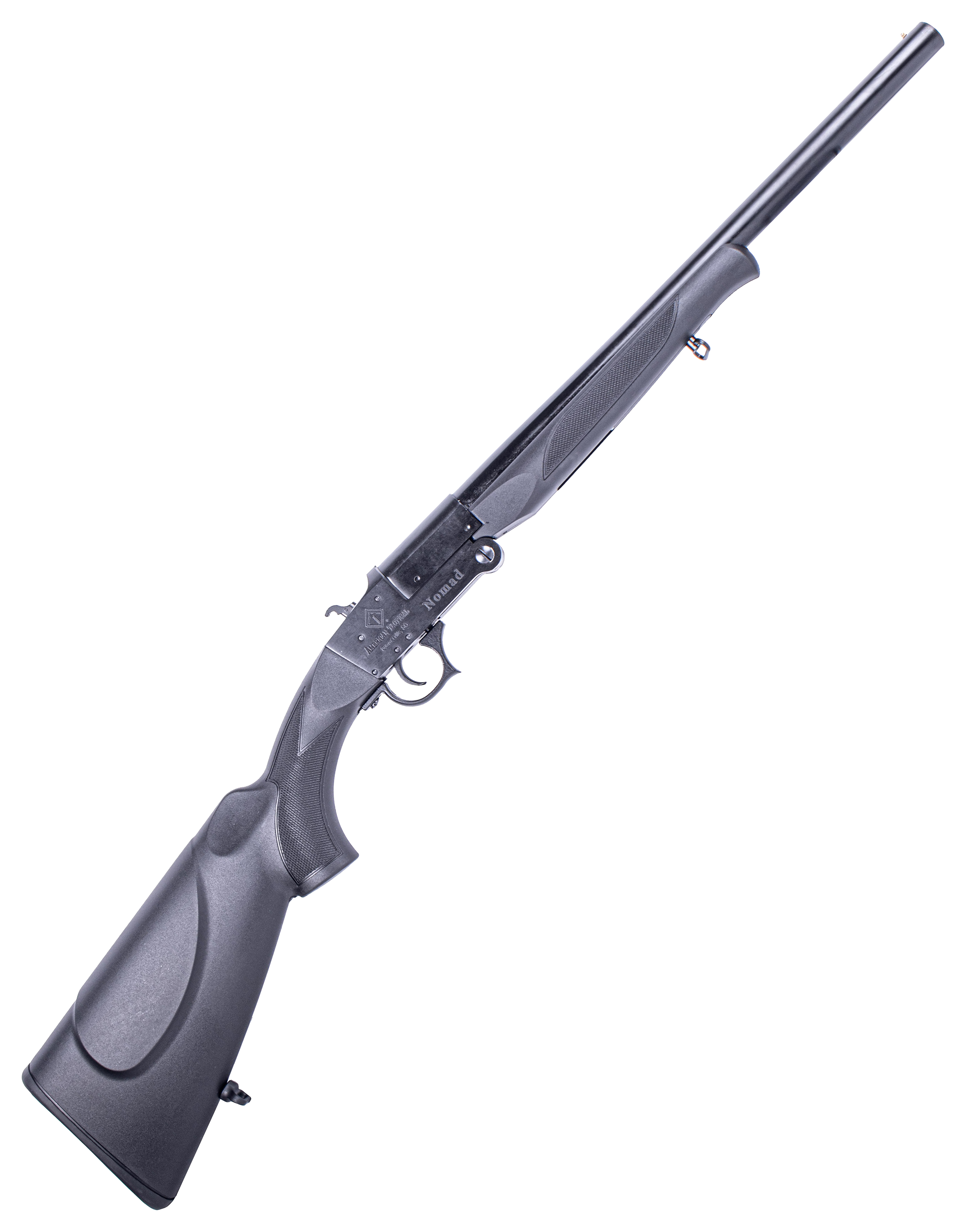 American Tactical Nomad SingleShot Shotgun without Choke  20 Gauge  26  Matte Black  Black Furniture