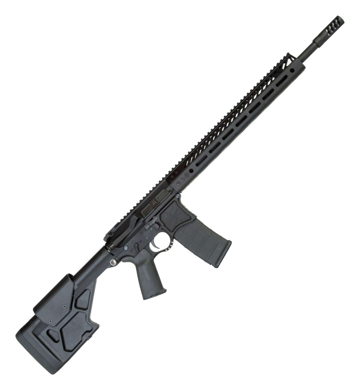 Image of Seekins Precision DMR Semi-Auto Rifle - .223 Rem/5.56 NATO - 16″ - Armorer Black - Black - 30 + 1