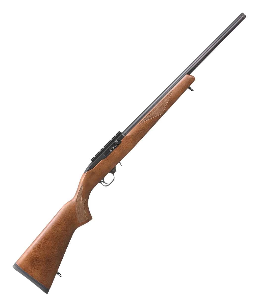 Ruger 1022 Sporter SemiAuto Rimfire Rifle  20  Satin Black  Hardwood Sporter Stock