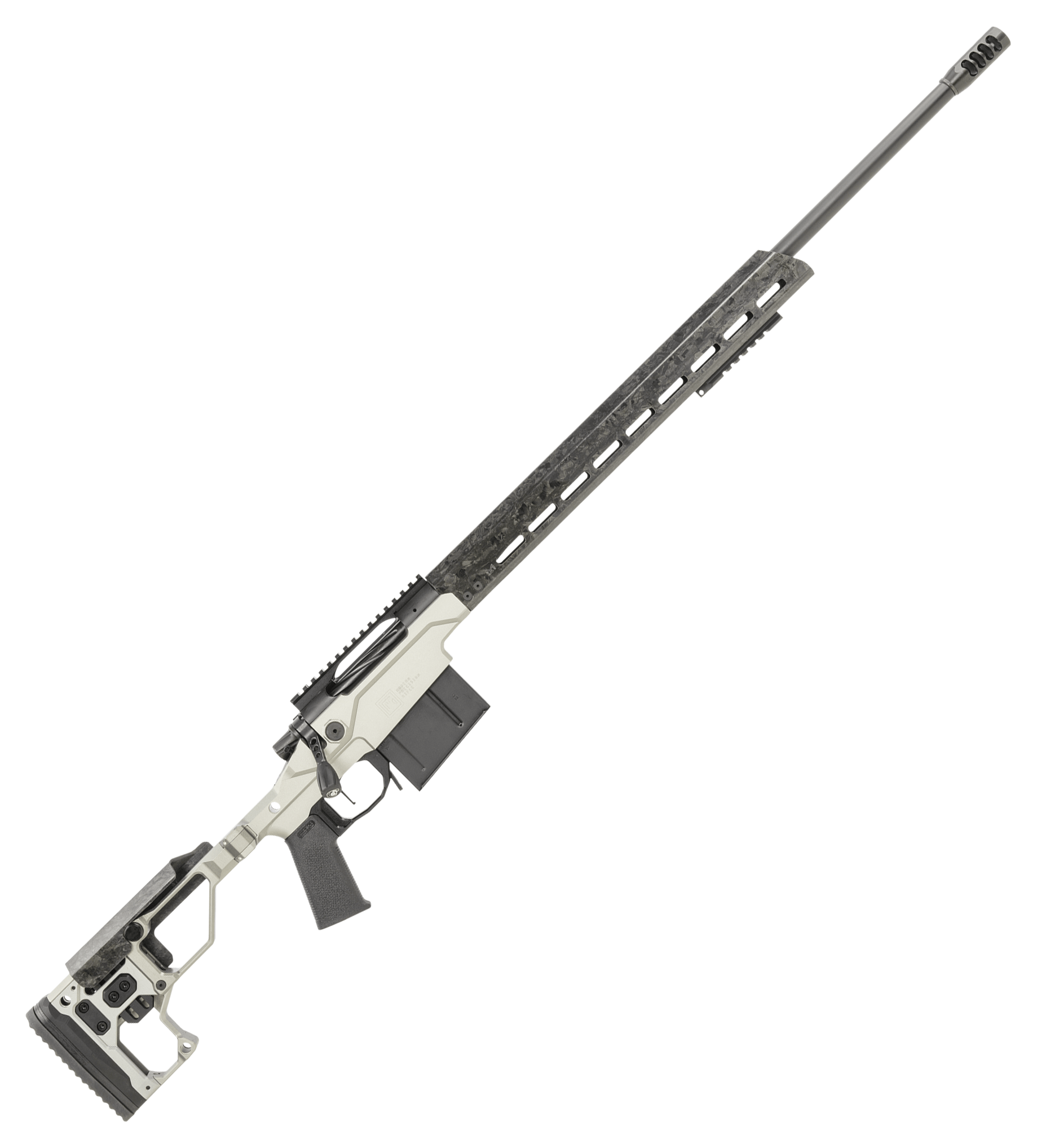 Image of Christensen Arms Modern Precision Bolt-Action Rifle - 6.5 Creedmoor - 24″ - Carbon Fiber FFT/Blk Nitride - Folding Adj. Tungsten