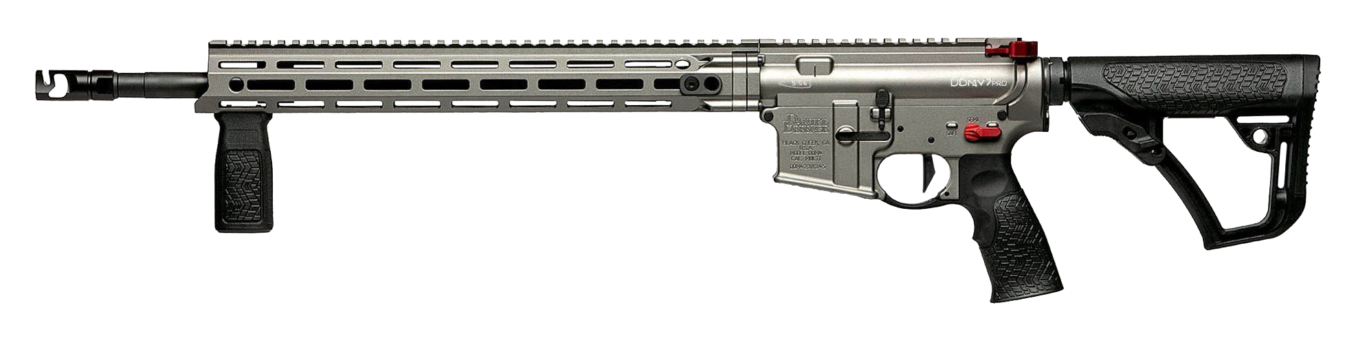 Image of Daniel Defense DDM4 V7 Pro Semi-Auto Rifle - Metal Grey - Natural Finish Carbon Fiber - 0/Magazine Not Included