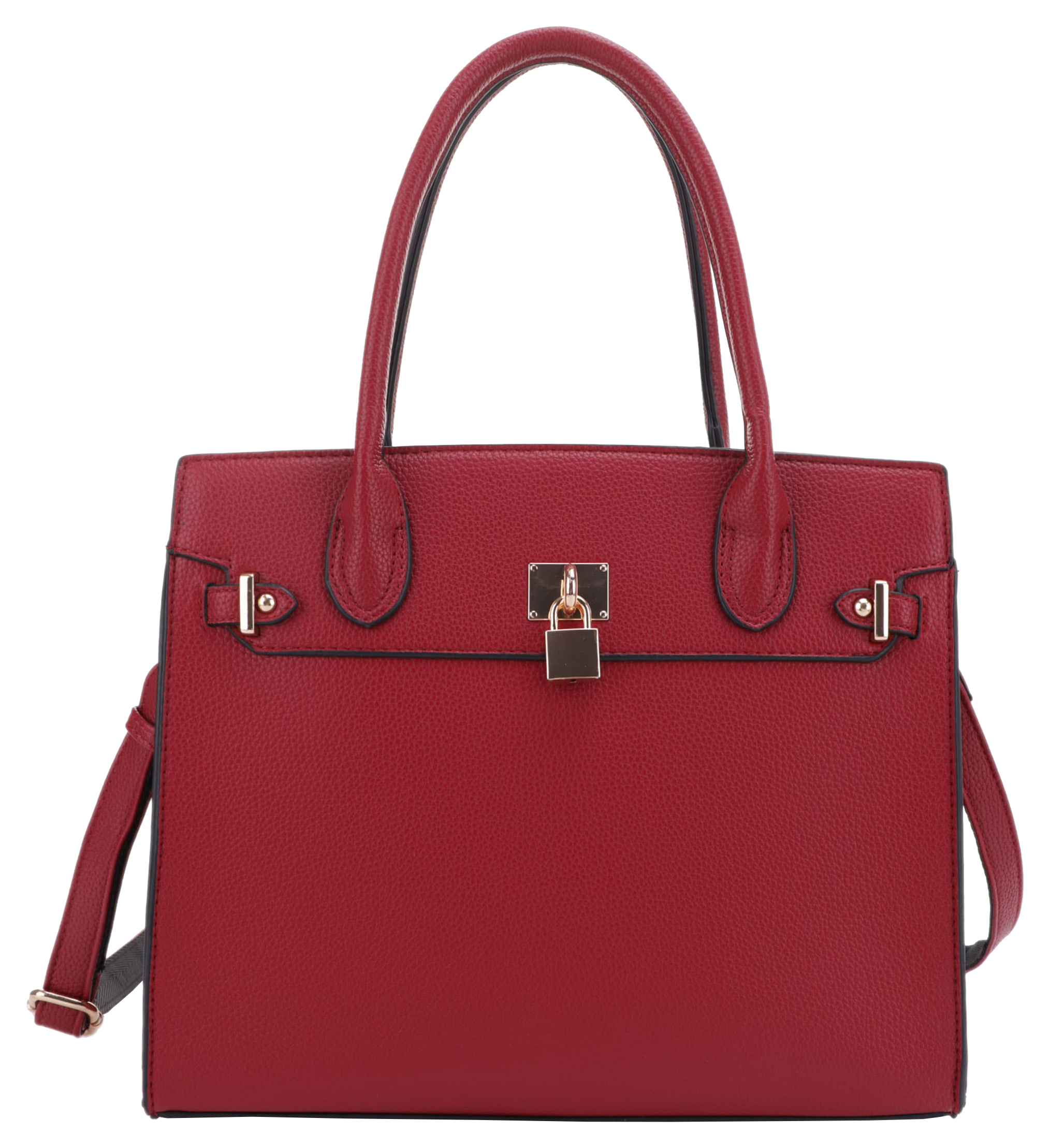 Jessie &James Handbags Evelyn Concealed-Carry Lock and Key Satchel - Burgundy - Jessie & James Handbags