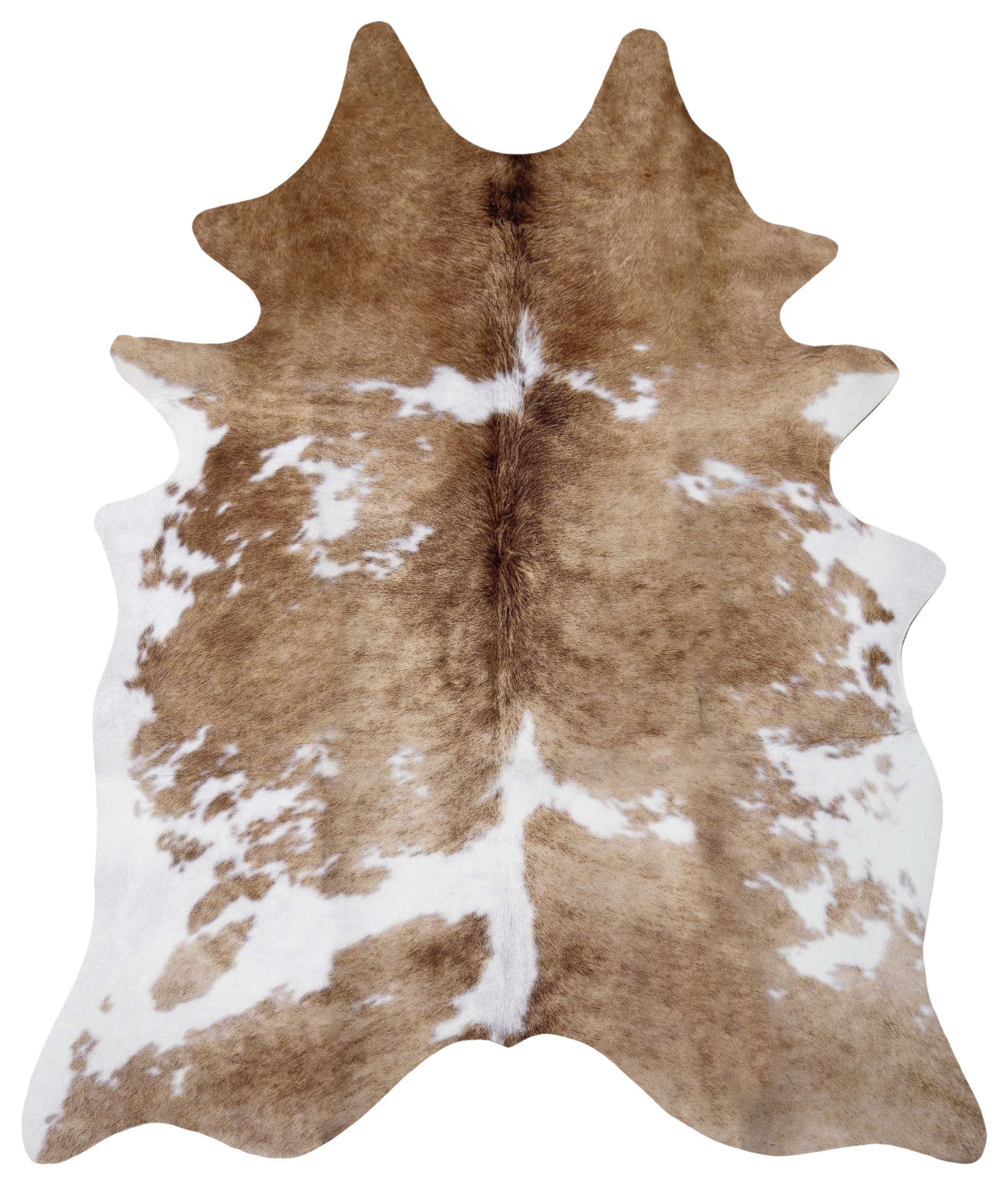 Image of Carstens, Inc. Faux Cowhide Black &White Brindle Rug - Light Brindle - 30″ x 44″