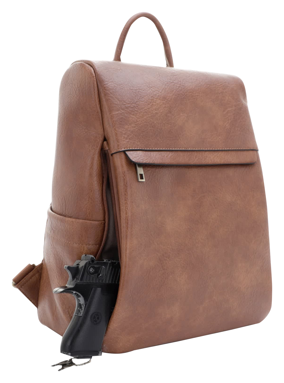 Image of Jessie &James Handbags Sierra Concealed-Carry Lock and Key Backpack Purse - Tan