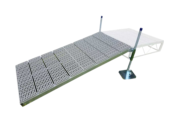 Patriot Docks Shore Dock Ramp Kit With Poly Deck - 4' x 8'