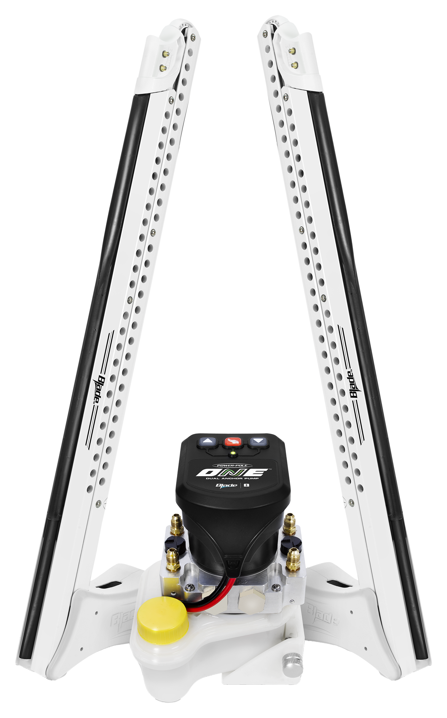 Power-Pole Dual Blade One Pump Shallow Water Anchor System - White - 8'