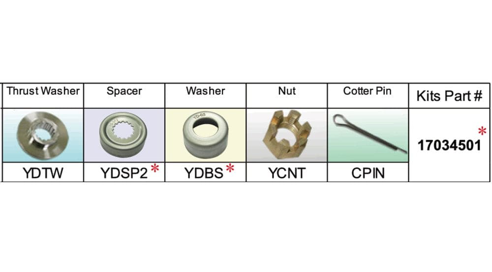 SOLAS SOLAS Yamaha Type-D 50-100hp Fixed Hub Propeller Hardware Kit - $51.99 at Cabela's Program