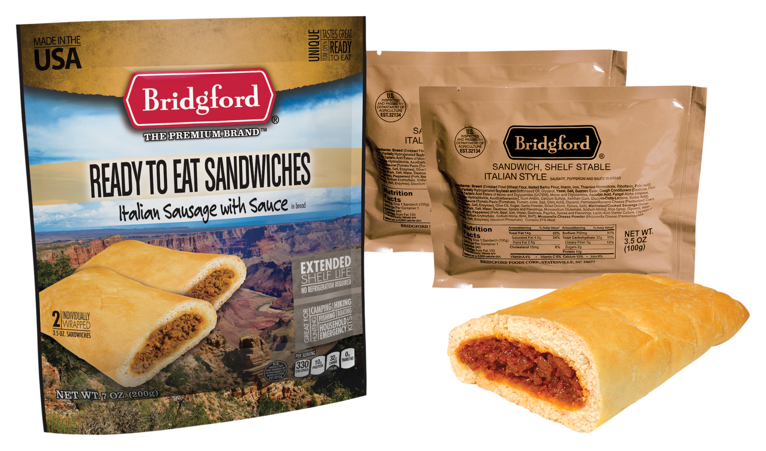 Bridgford Ready-to-Eat Italian Style Camp Sandwiches