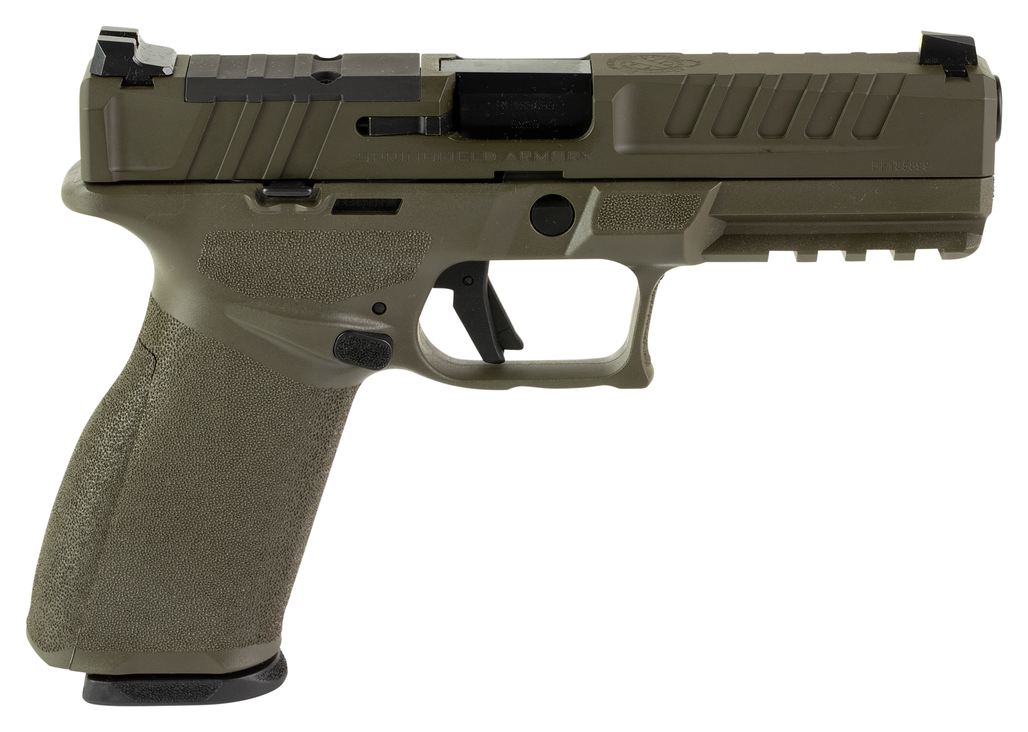 Springfield Armory Echelon SemiAuto Pistol with UNotch Sight  Olive Drab Green  17  120  1
