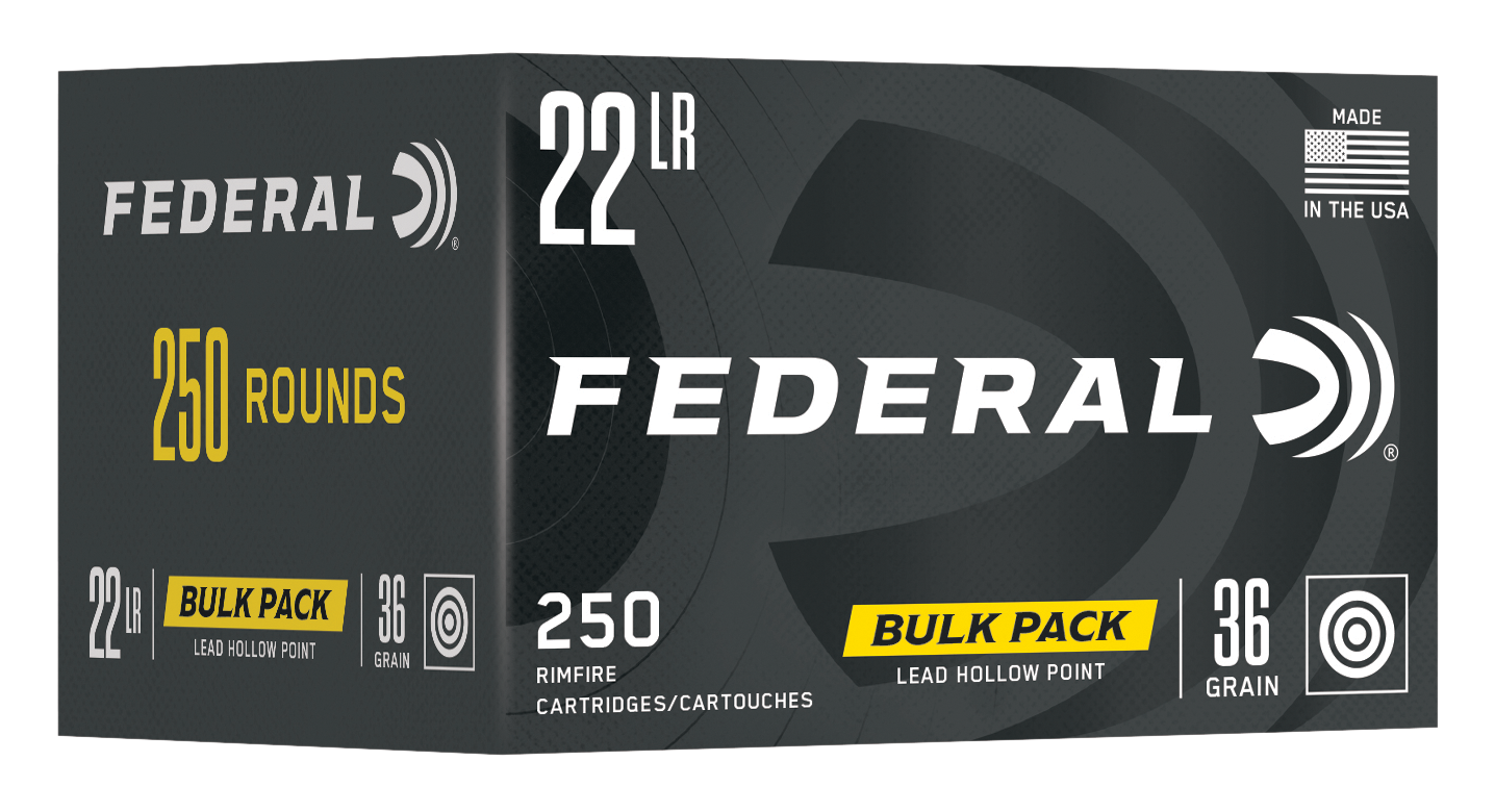 Federal Bulk Pack .22 LR Lead Hollow-Point 36-Grain Rimfire Ammo