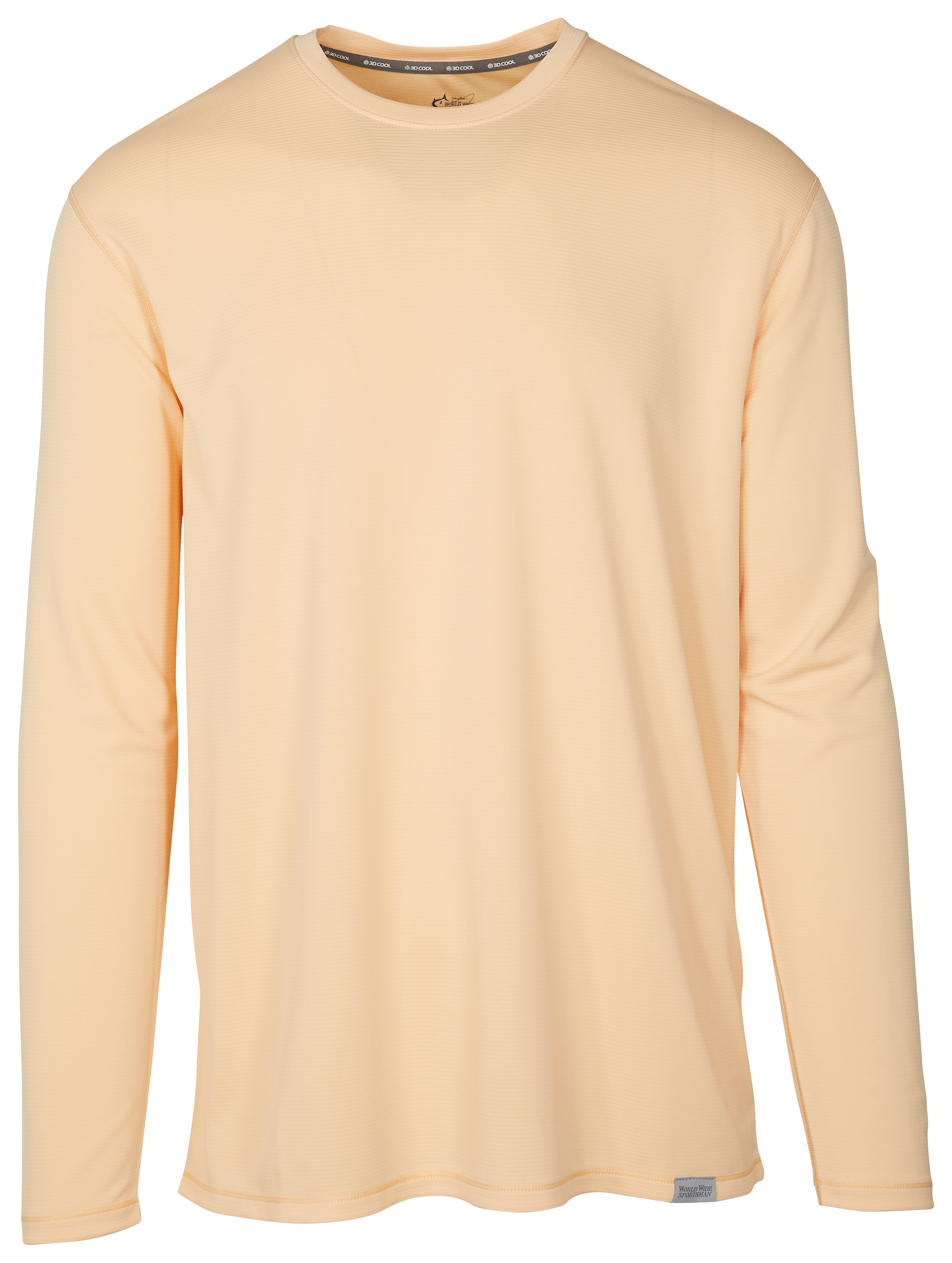 World Wide Sportsman 3D Cool Solid Casting Long-Sleeve T-Shirt for Men - Apricot Ice - M