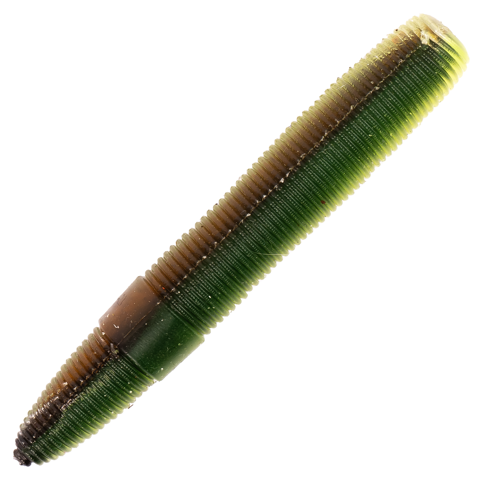 Image of LIVETARGET Stick Worm Bait - Brown/Chartreuse - 3″