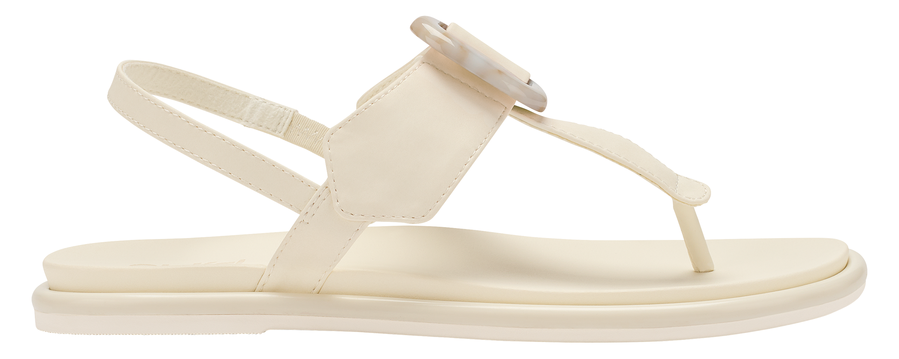OluKai La'T T-Bar Sandals for Ladies - White Sand/White Sand - 6M