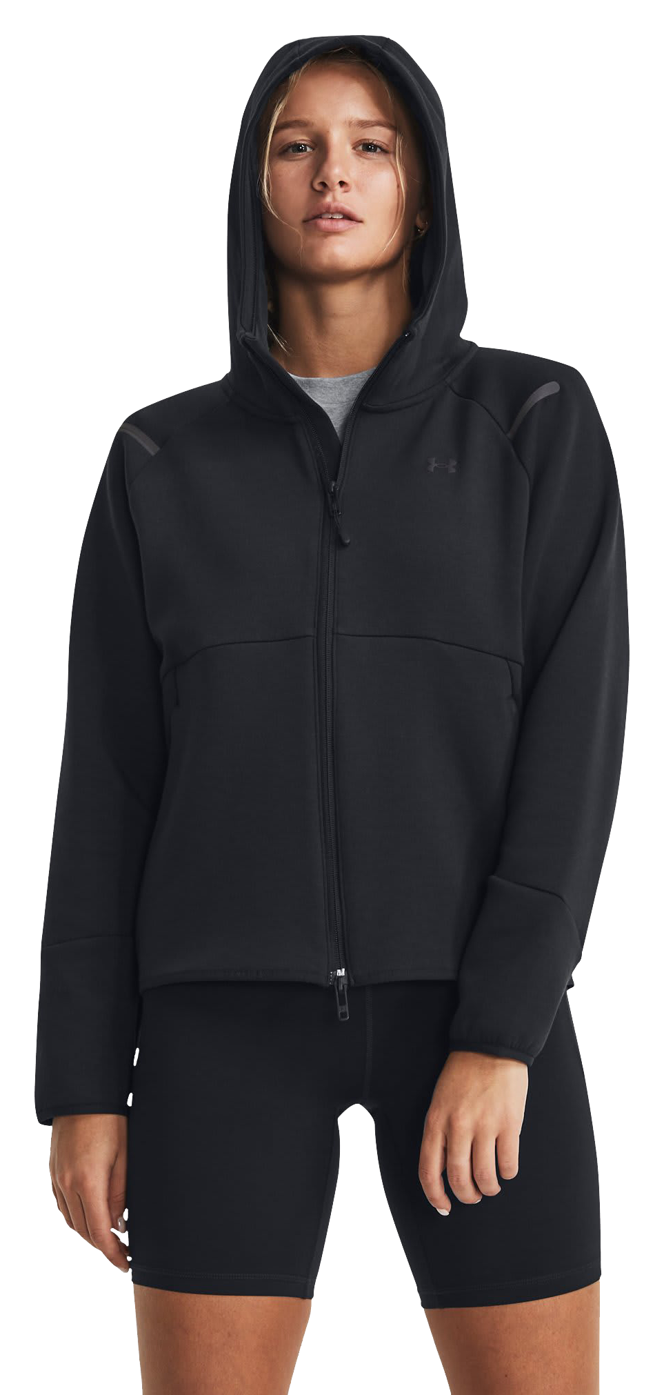 Image of Under Armour Unstoppable Fleece Full-Zip Jacket for Ladies - BlackBlack - M