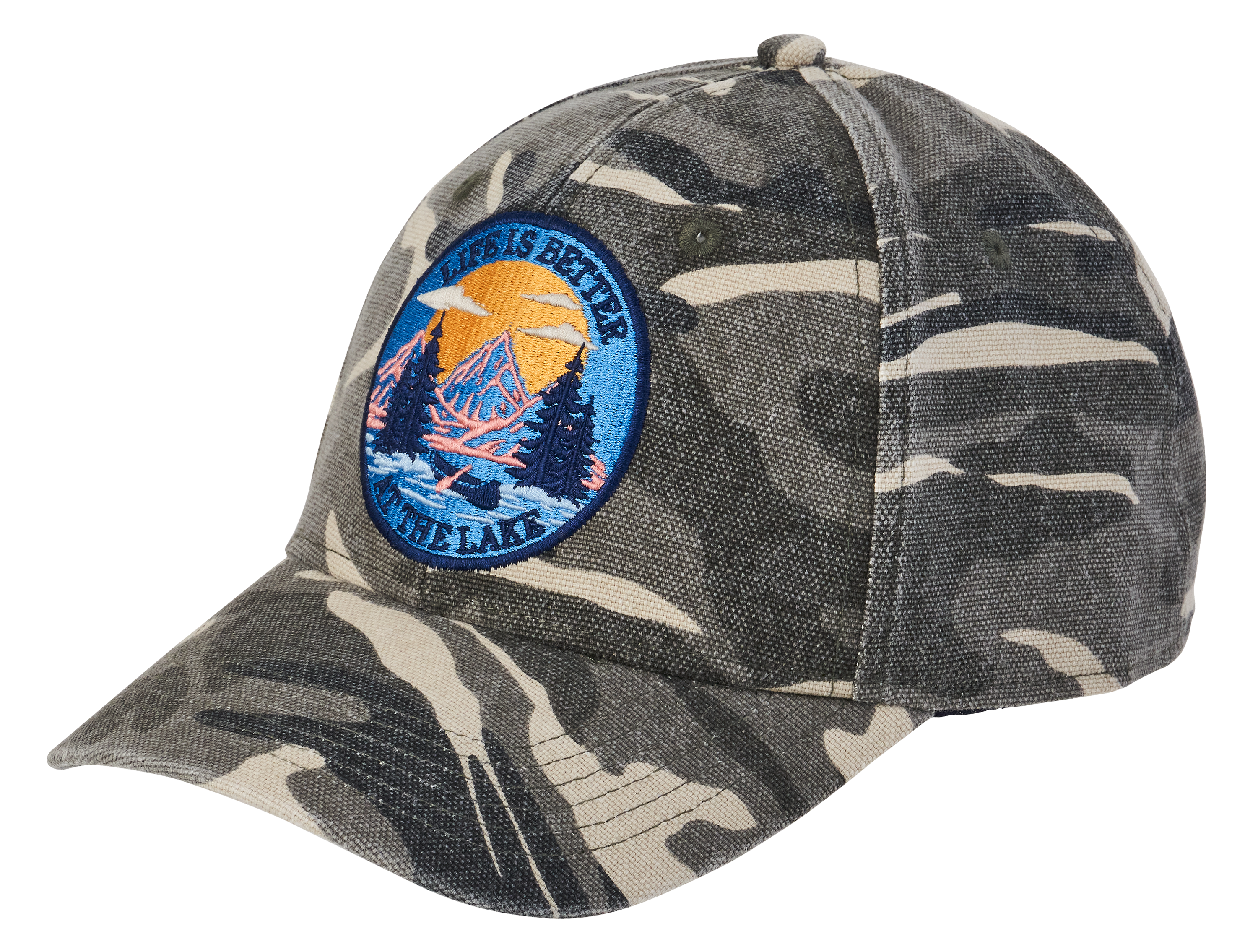 Natural Reflections Lake Life Camo Baseball Cap